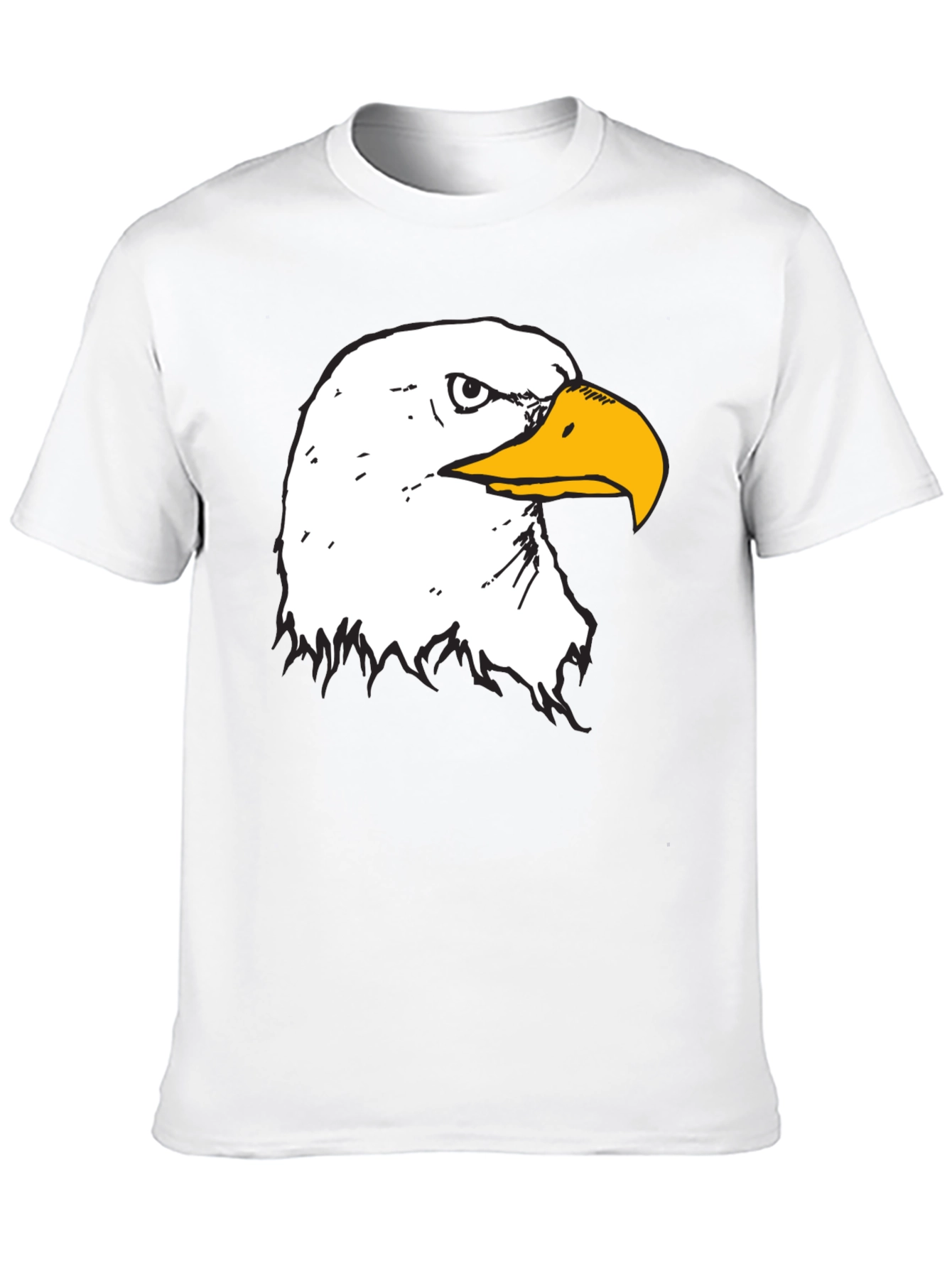 Bold Eagle Graphic Tee - Black Cotton T-Shirt
