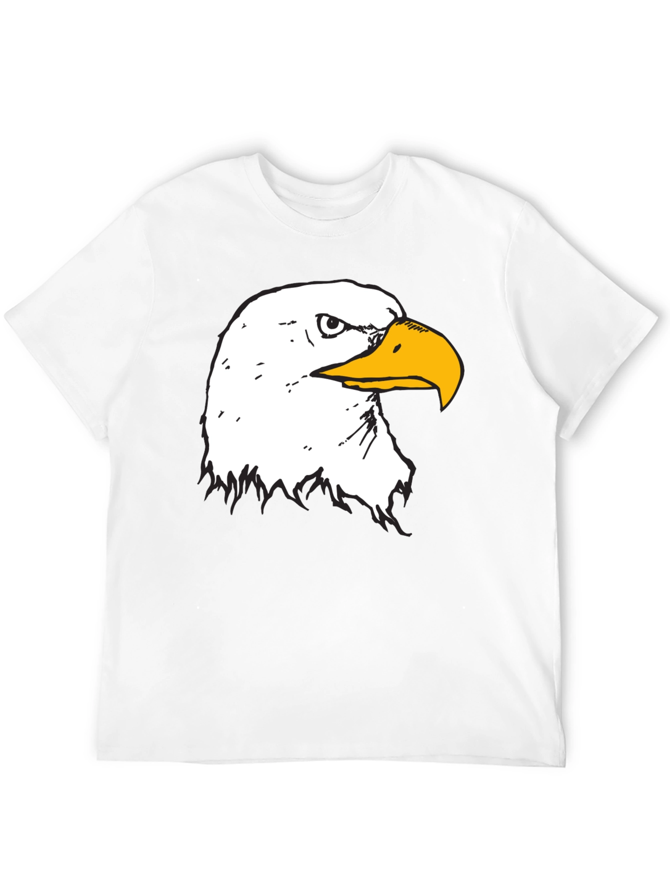 Bold Eagle Graphic Tee - Black Cotton T-Shirt