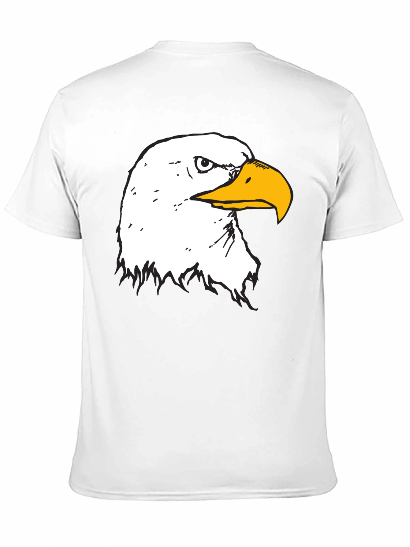Bold Eagle Graphic Tee - Black Cotton T-Shirt