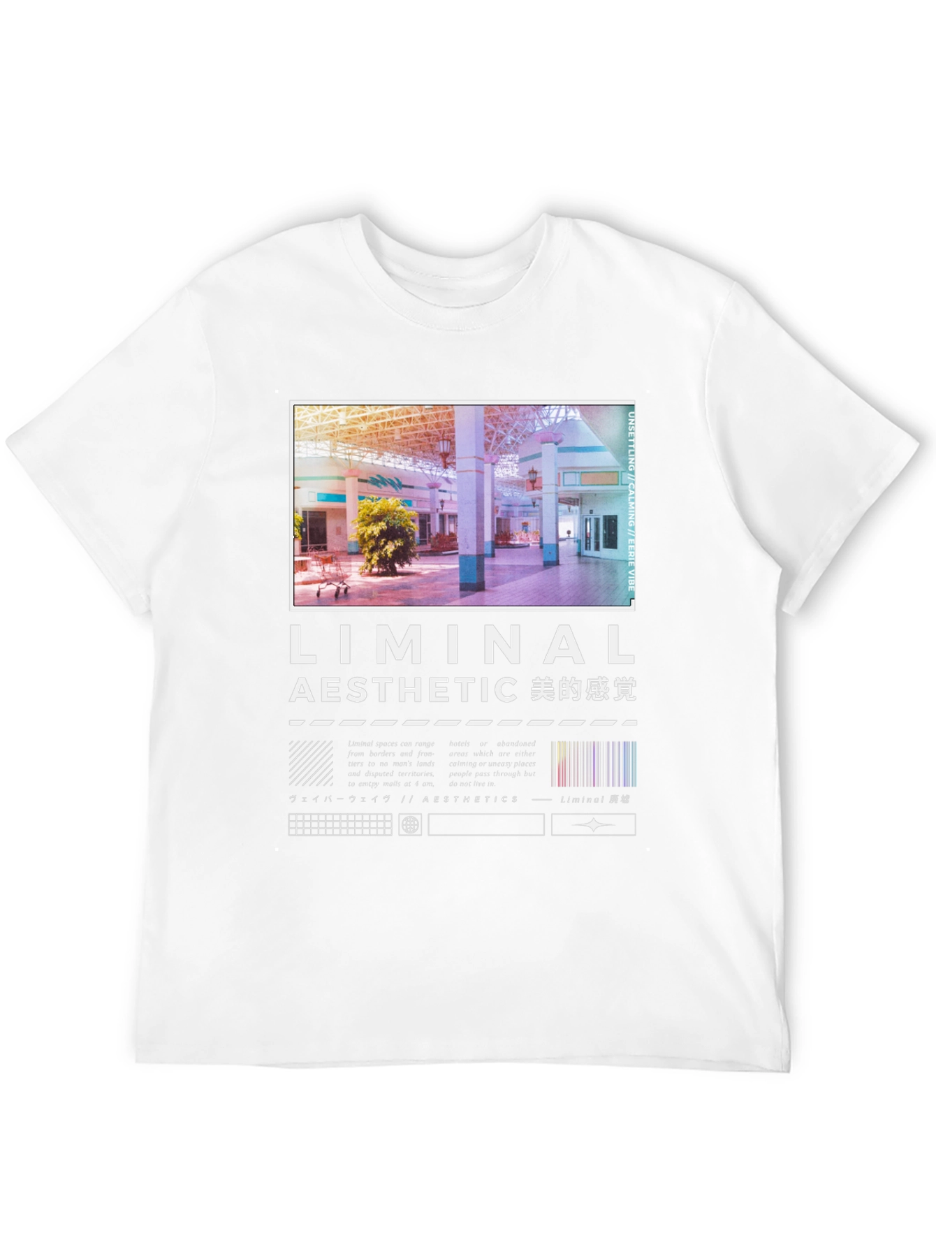 Liminal Aesthetic Graphic Tee - Unisex Black T-Shirt