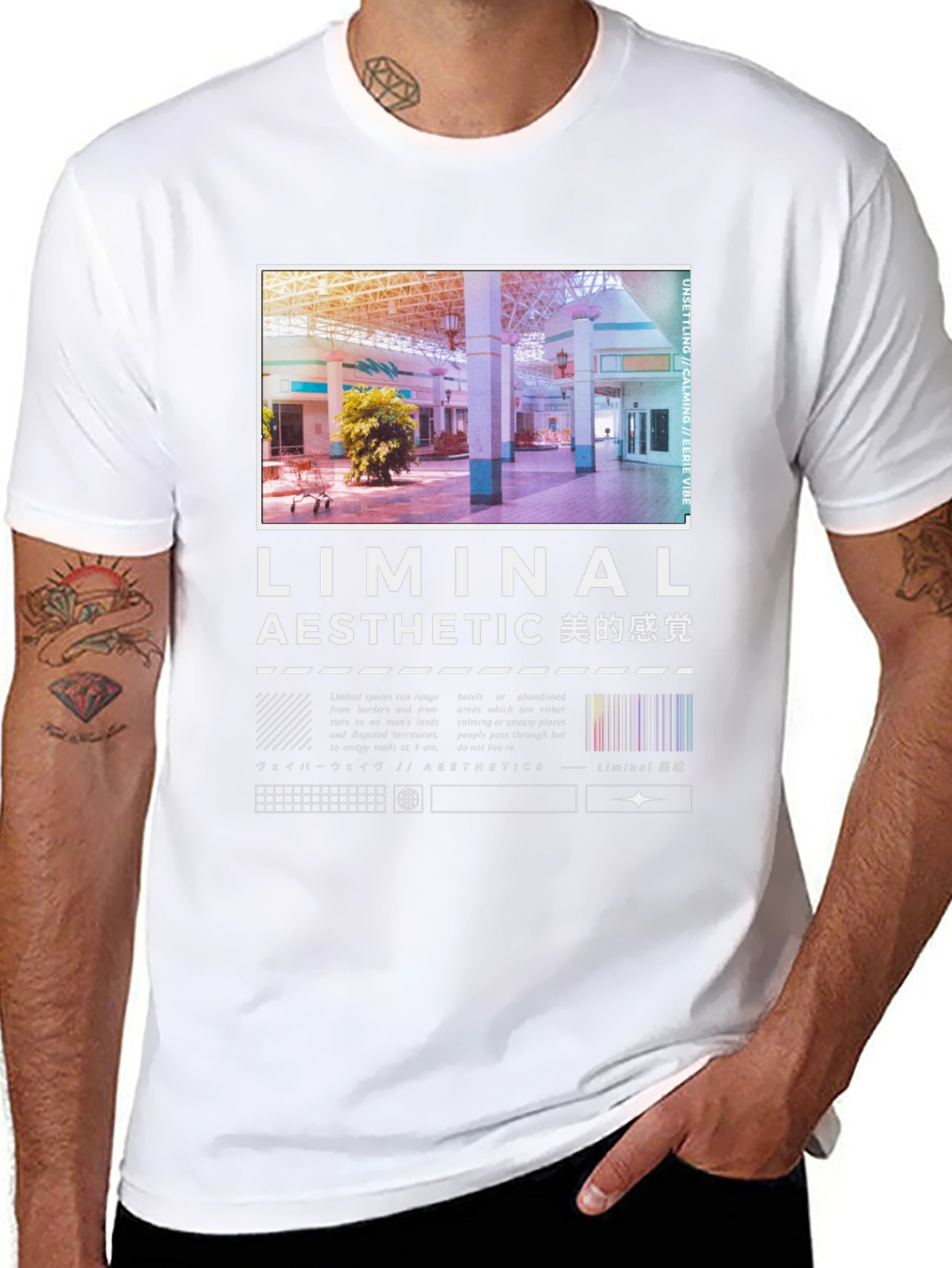 Liminal Aesthetic Graphic Tee - Unisex Black T-Shirt