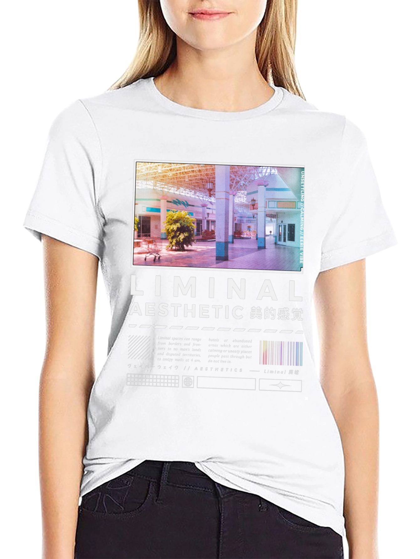 Liminal Aesthetic Graphic Tee - Unisex Black T-Shirt