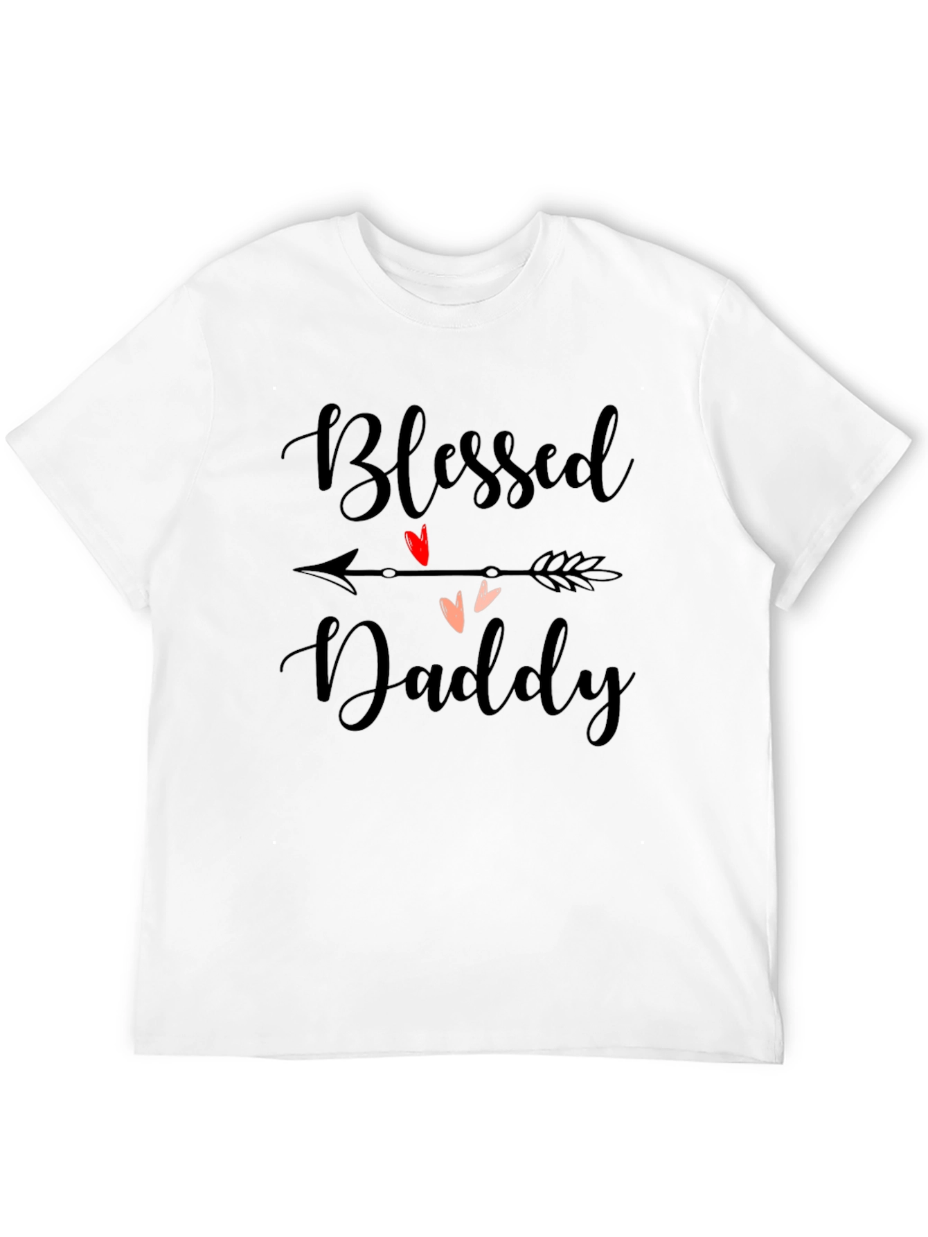 Blessed Daddy Graphic Print Black T-Shirt