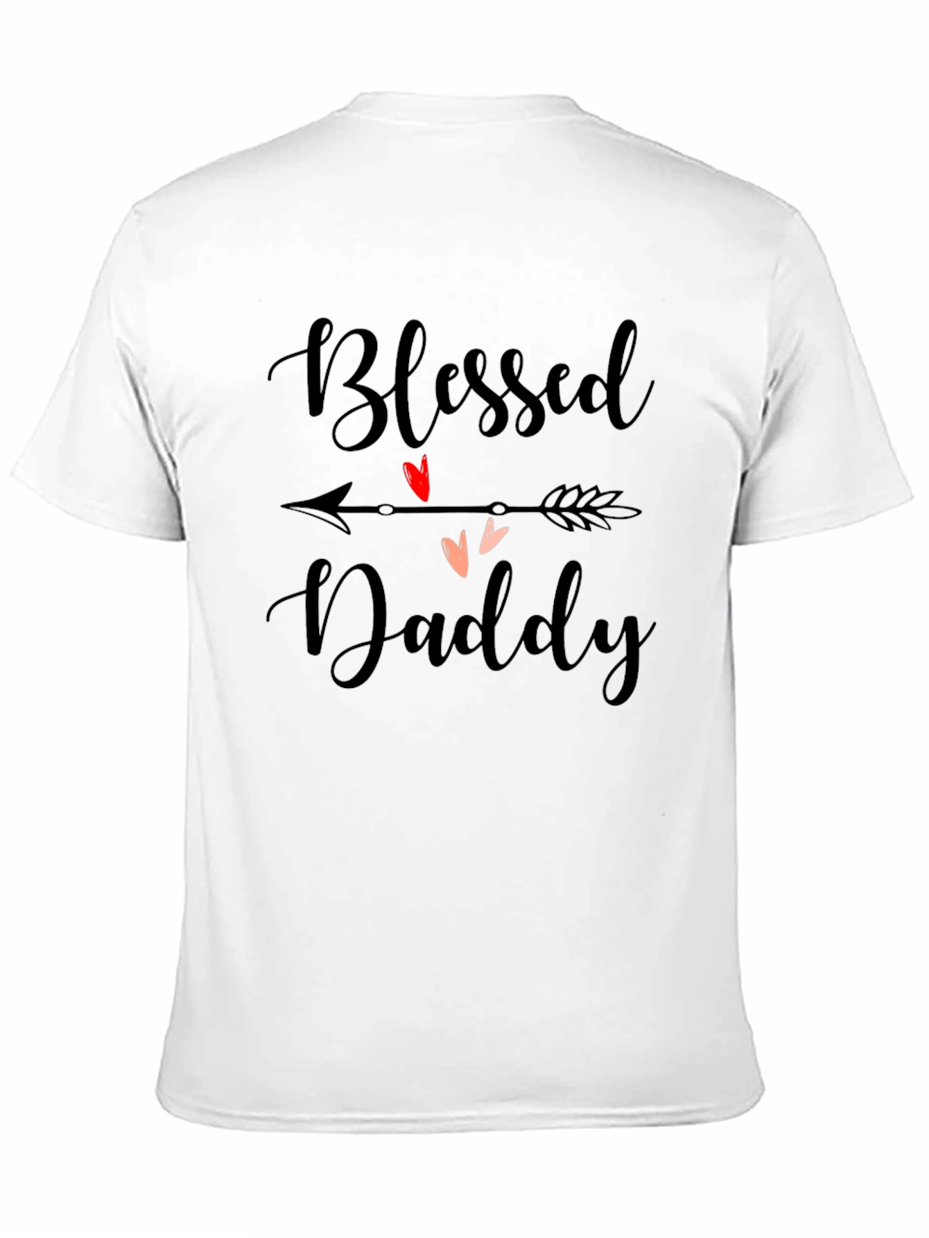 Blessed Daddy Graphic Print Black T-Shirt