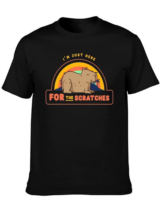 Capybara T-Shirt - Im Just Here for the Scratches