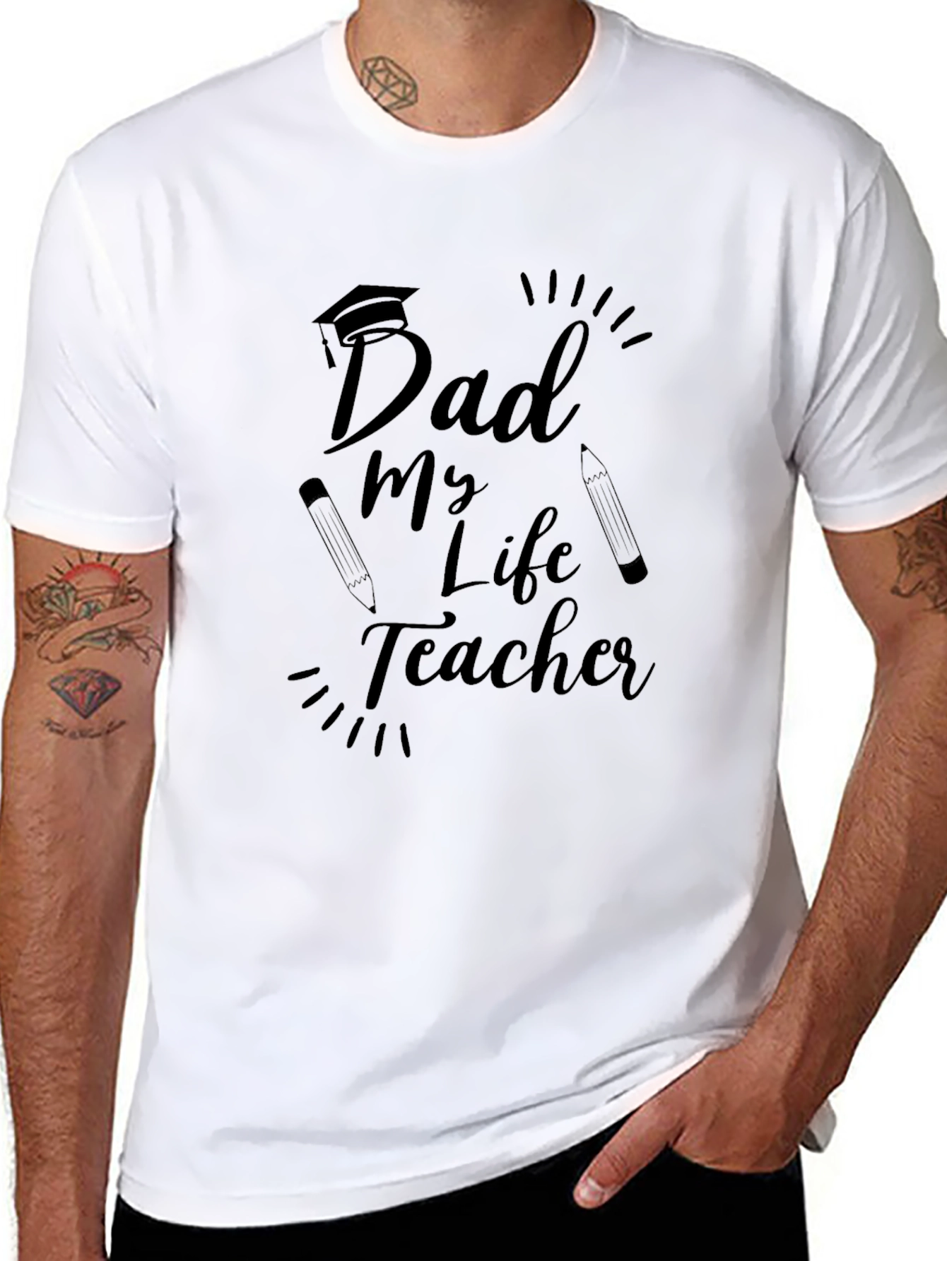 Dad My Life Teacher Graphic T-Shirt