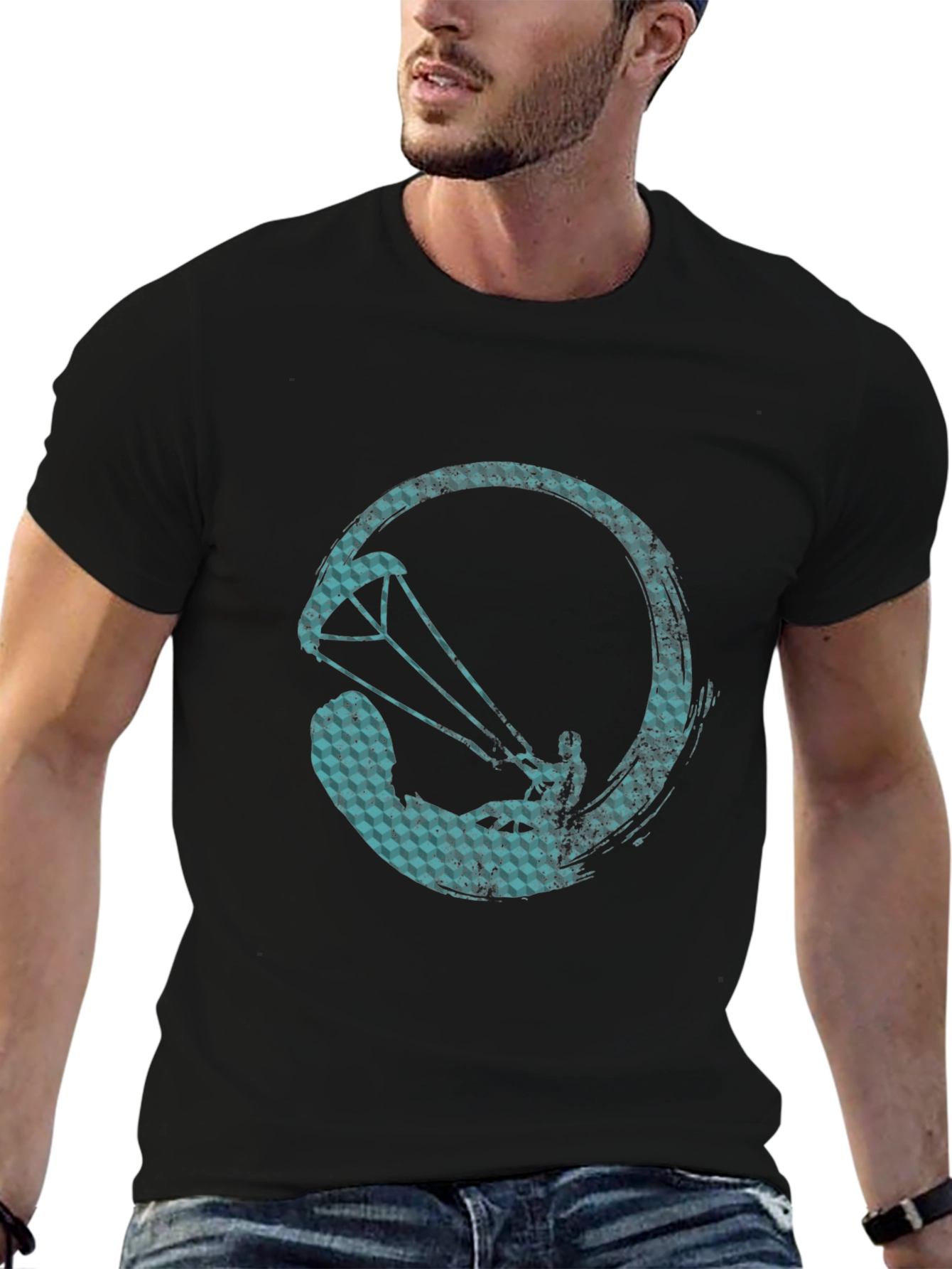 Kitesurfing Zen Circle Tee - Black