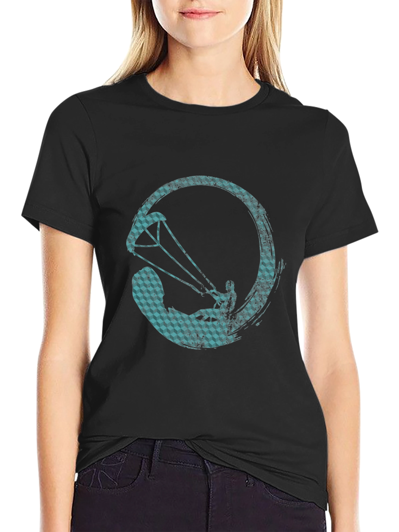 Kitesurfing Zen Circle Tee - Black