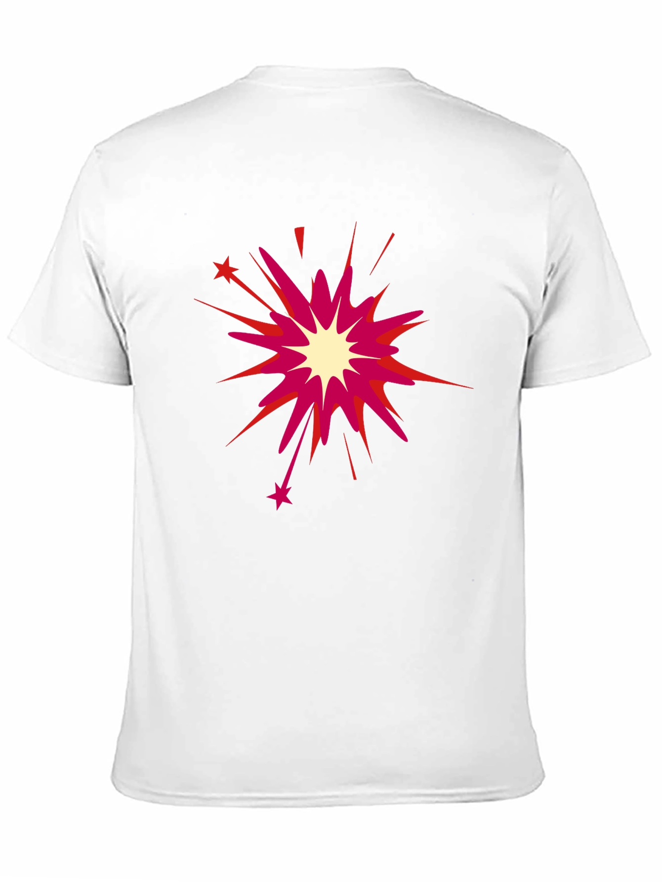 Black T-Shirt with Burst Design