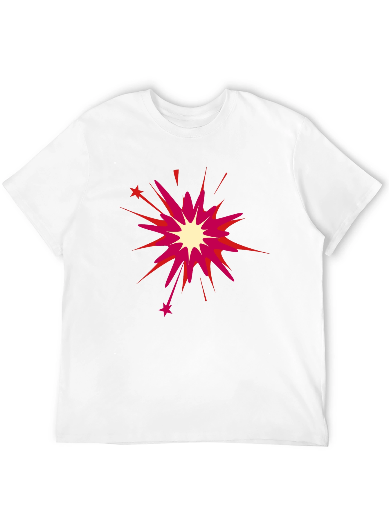 Black T-Shirt with Burst Design