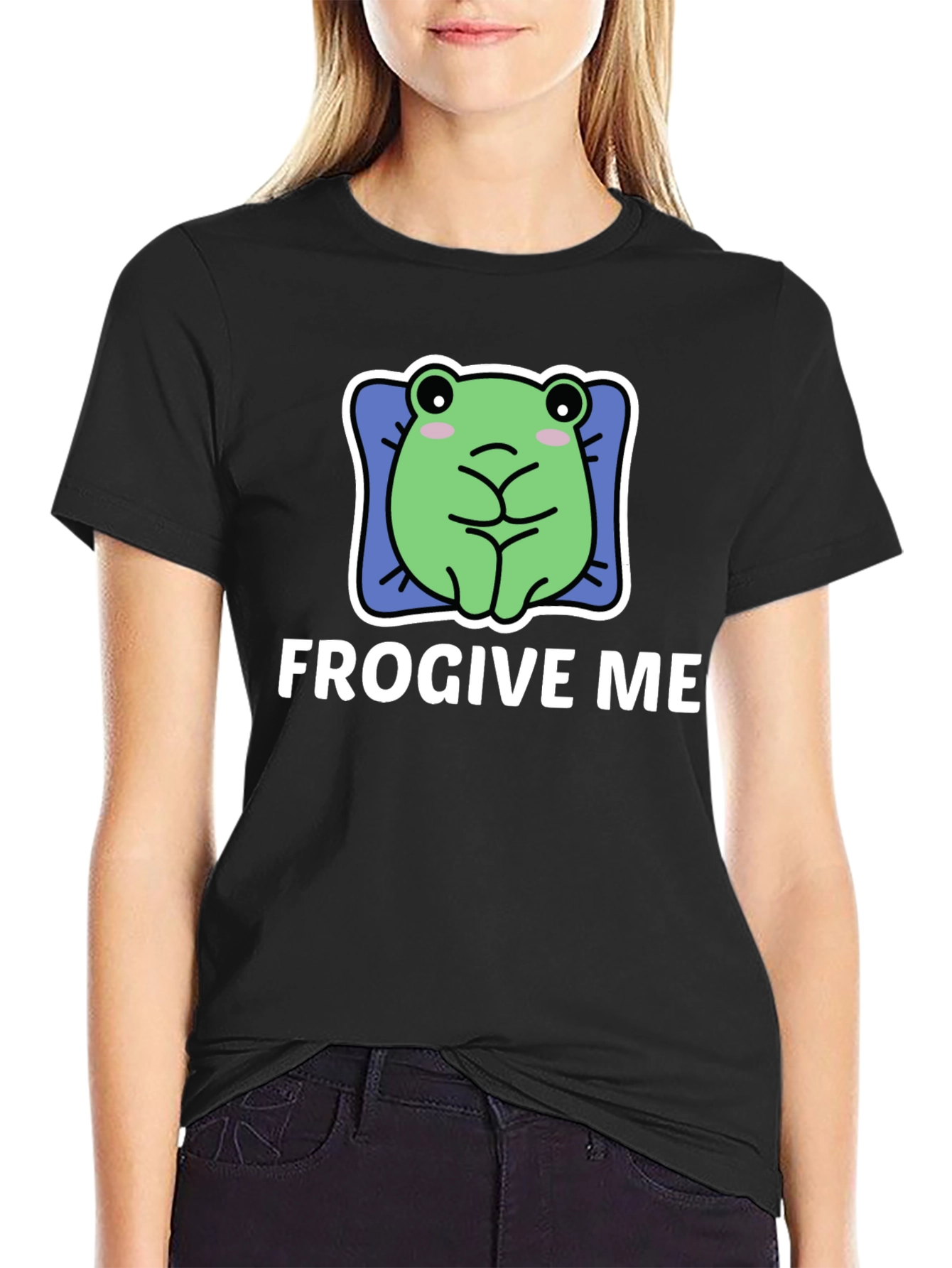 FROGIVE ME Funny Frog Graphic T-Shirt