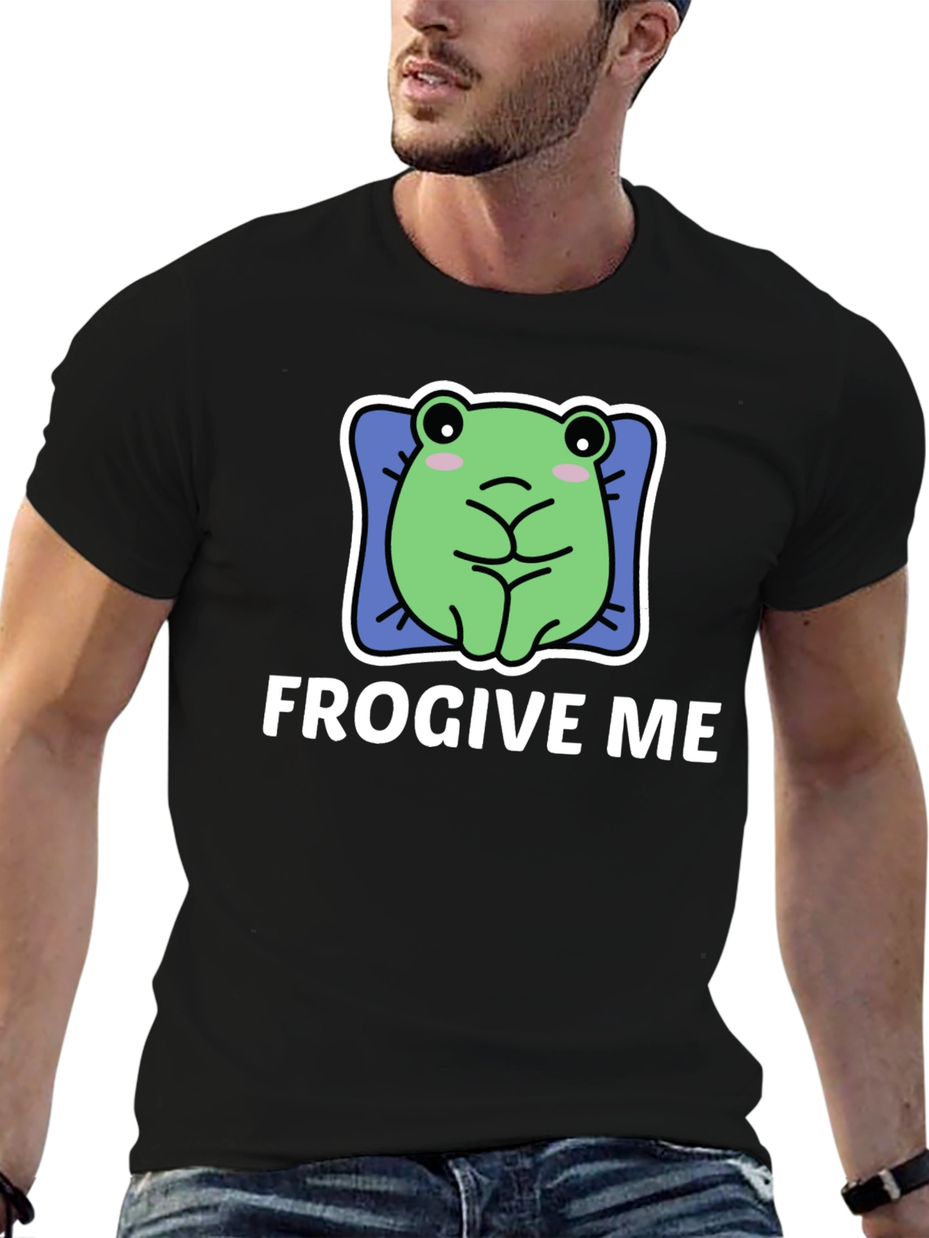 FROGIVE ME Funny Frog Graphic T-Shirt