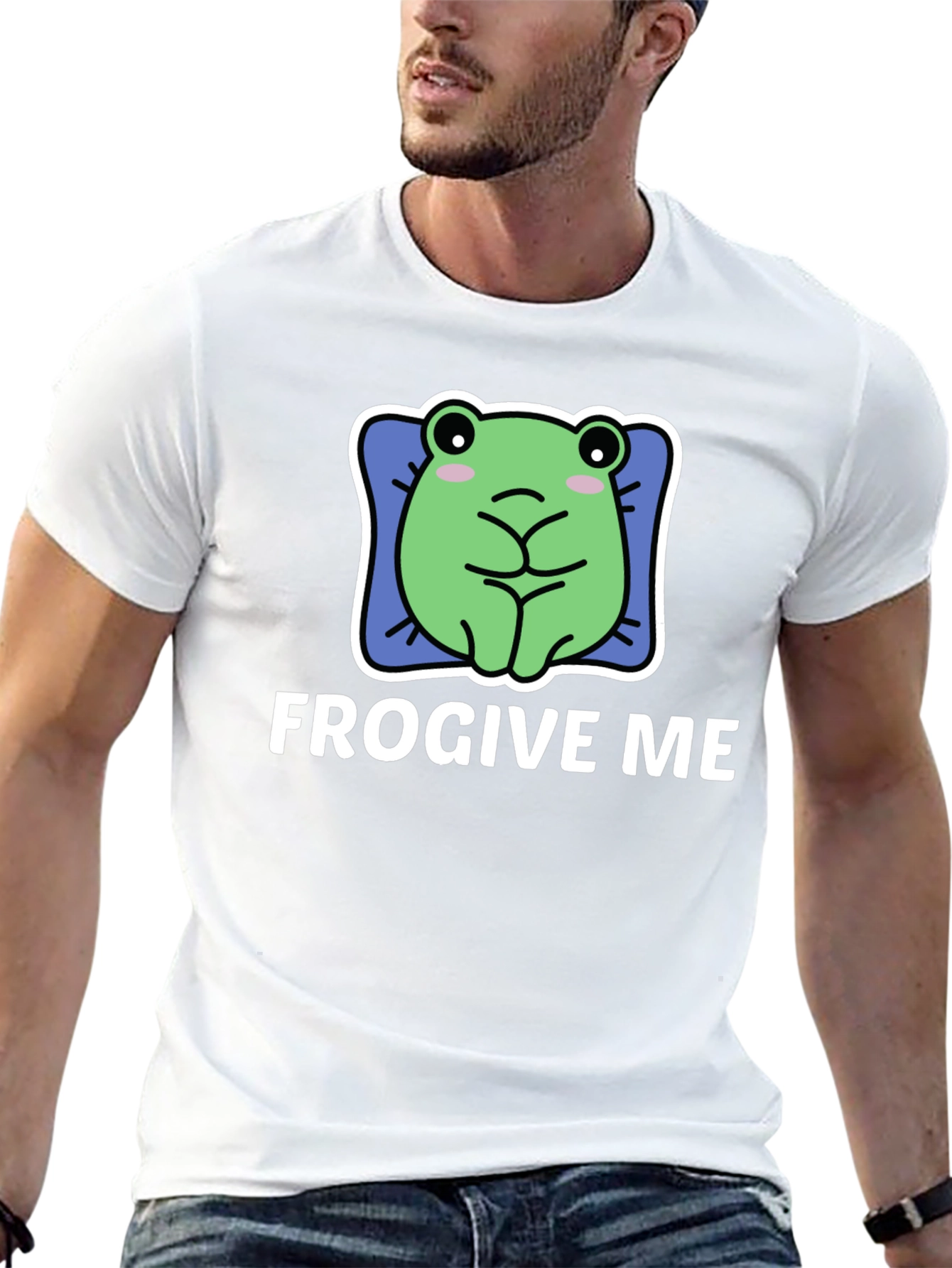 FROGIVE ME Funny Frog Graphic T-Shirt