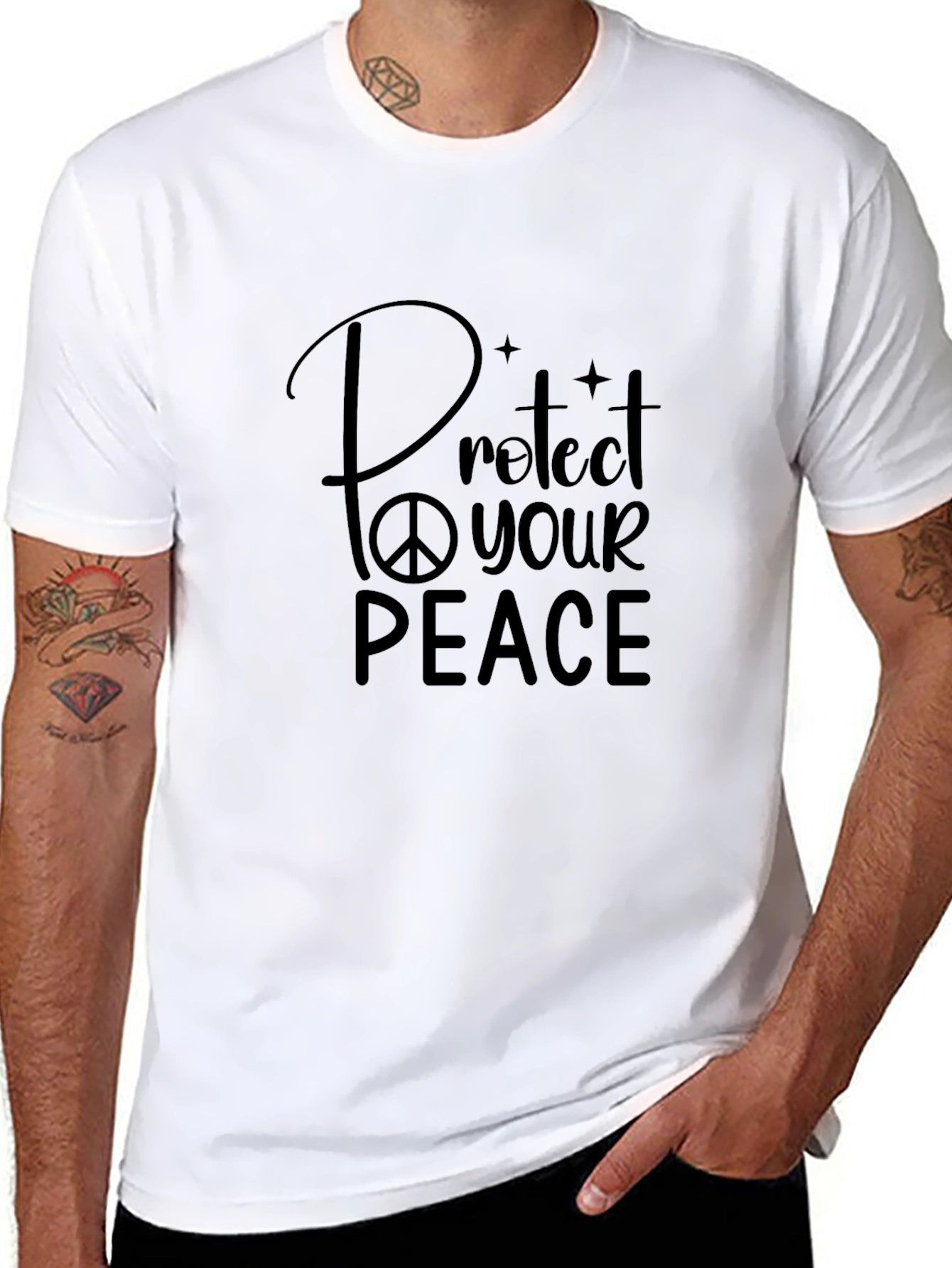 Protect Your Peace Graphic Tee - Black T-Shirt
