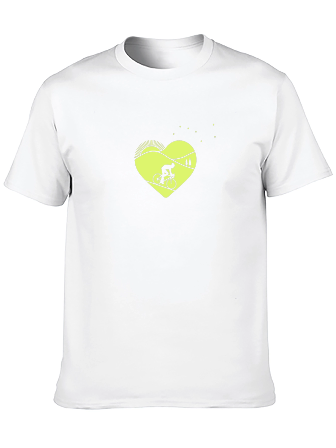 Cycling Heart T-Shirt - Mountain Bike Design