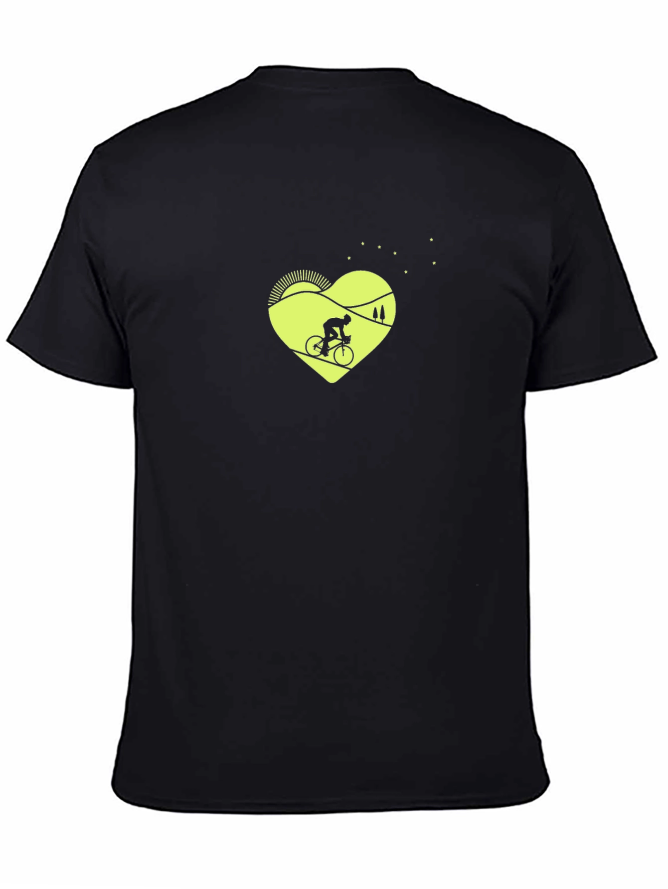 Cycling Heart T-Shirt - Mountain Bike Design