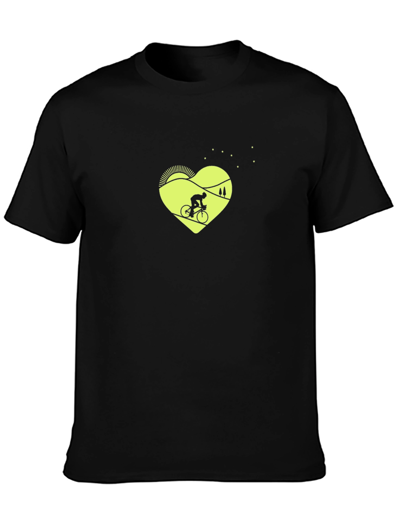 Cycling Heart T-Shirt - Mountain Bike Design