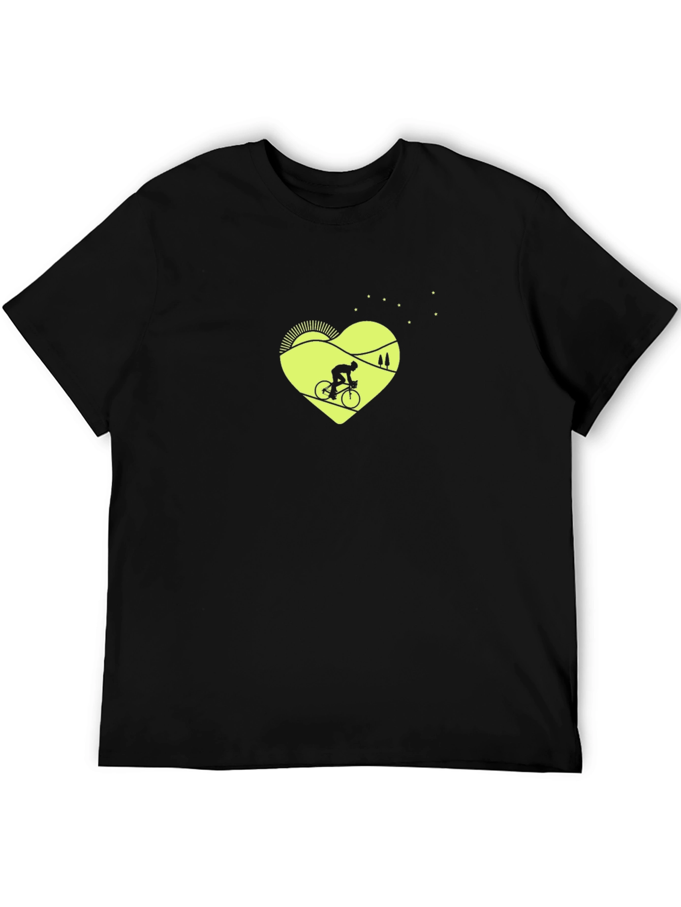 Cycling Heart T-Shirt - Mountain Bike Design