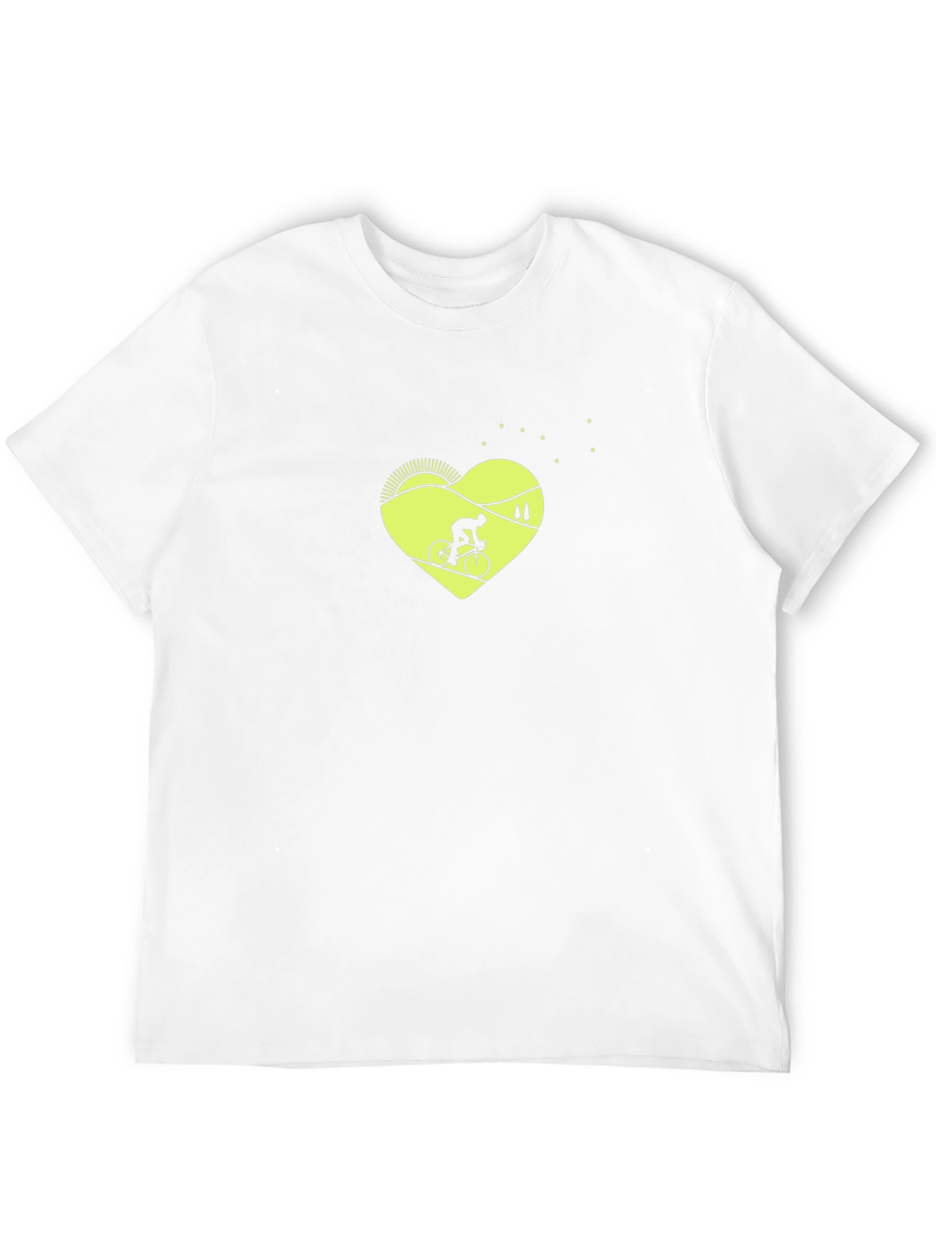 Cycling Heart T-Shirt - Mountain Bike Design