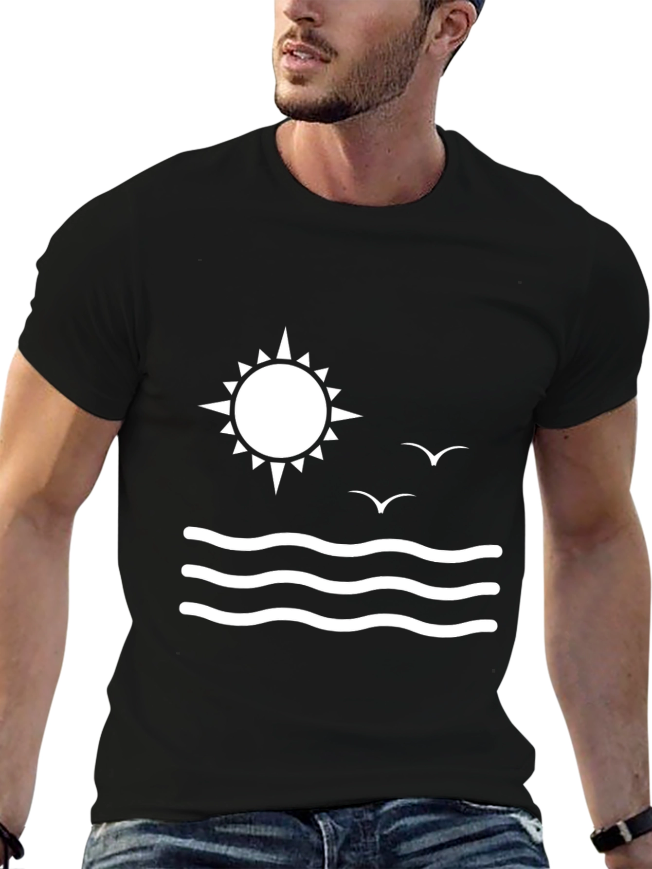 Summer Vibes Black T-Shirt