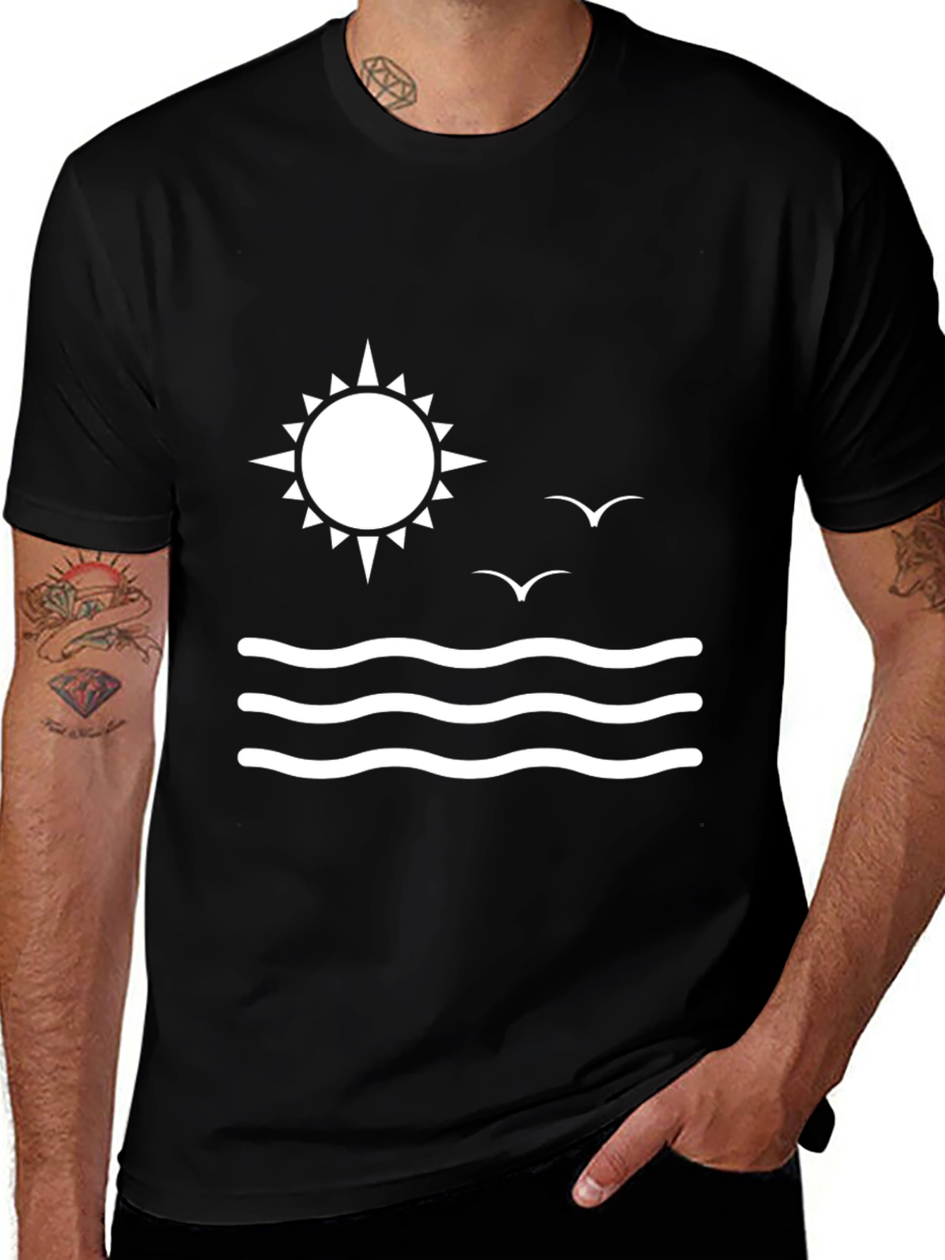 Summer Vibes Black T-Shirt