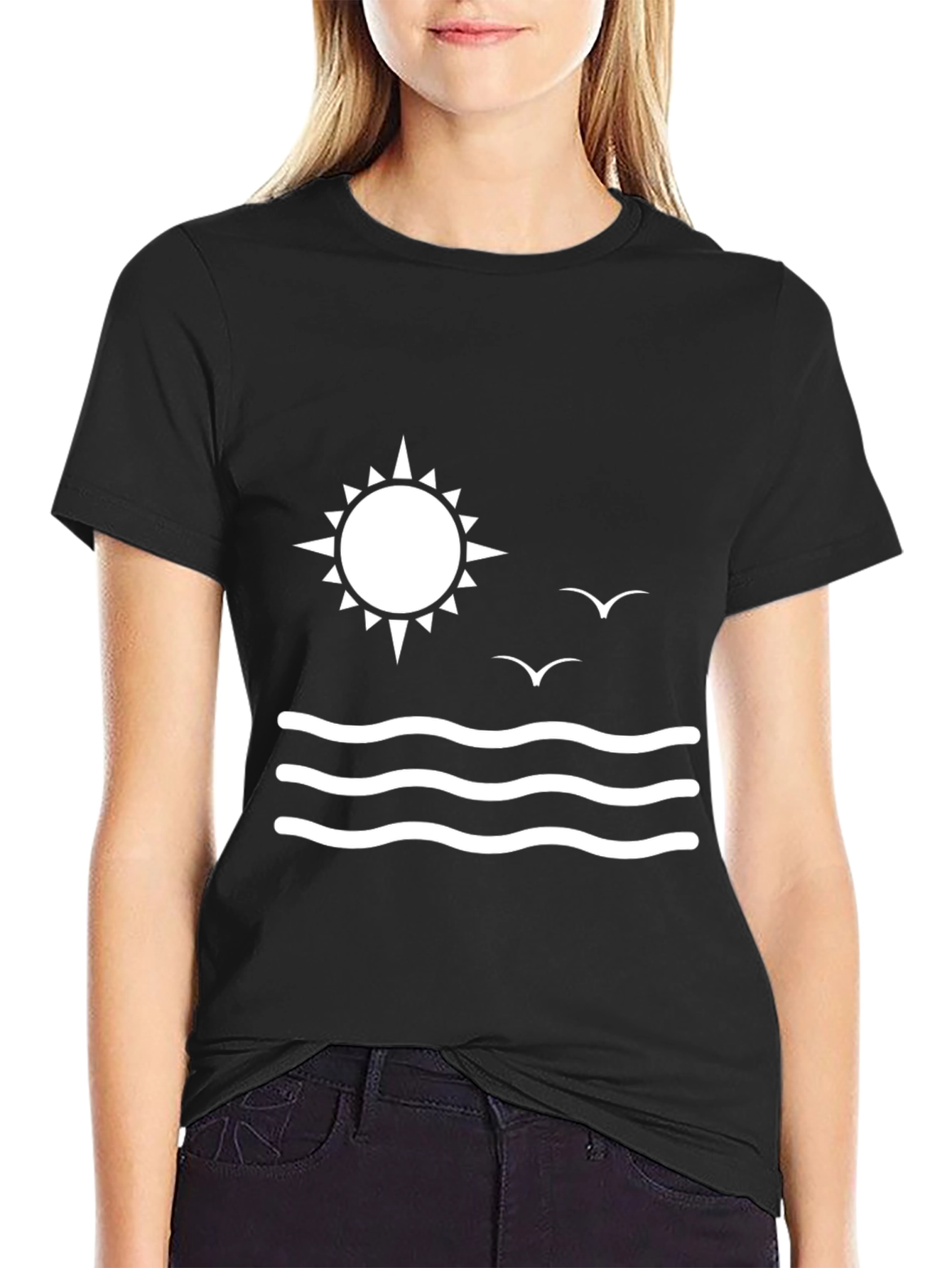 Summer Vibes Black T-Shirt