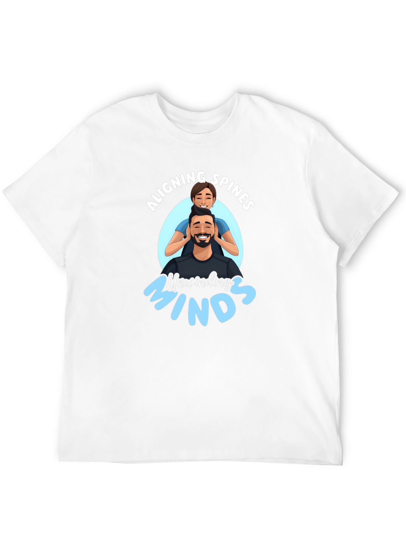 Aligning Spines Unwinding Minds Black T-Shirt