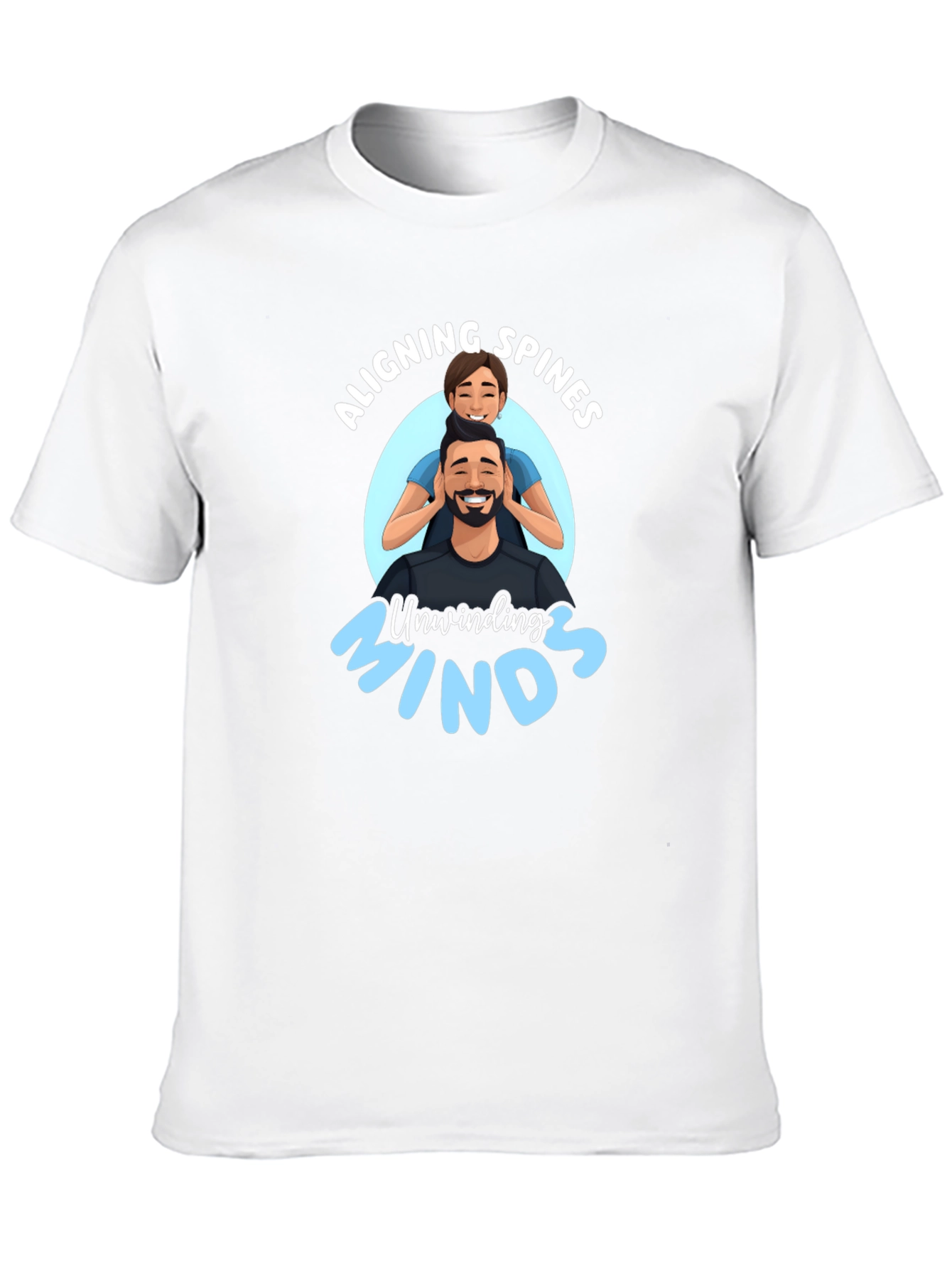 Aligning Spines Unwinding Minds Black T-Shirt