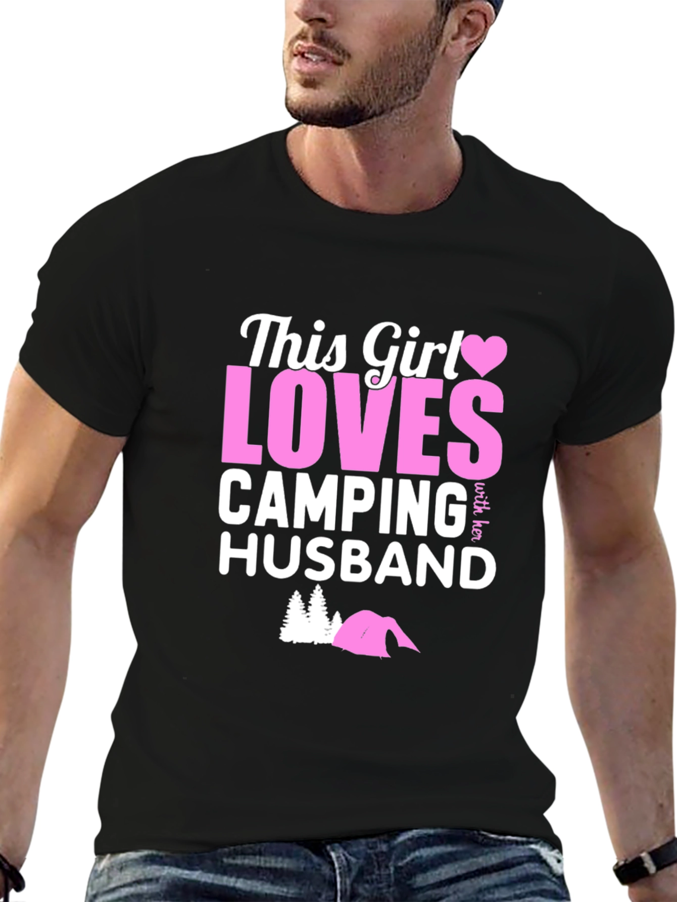 This Girl Loves Camping Husband T-Shirt