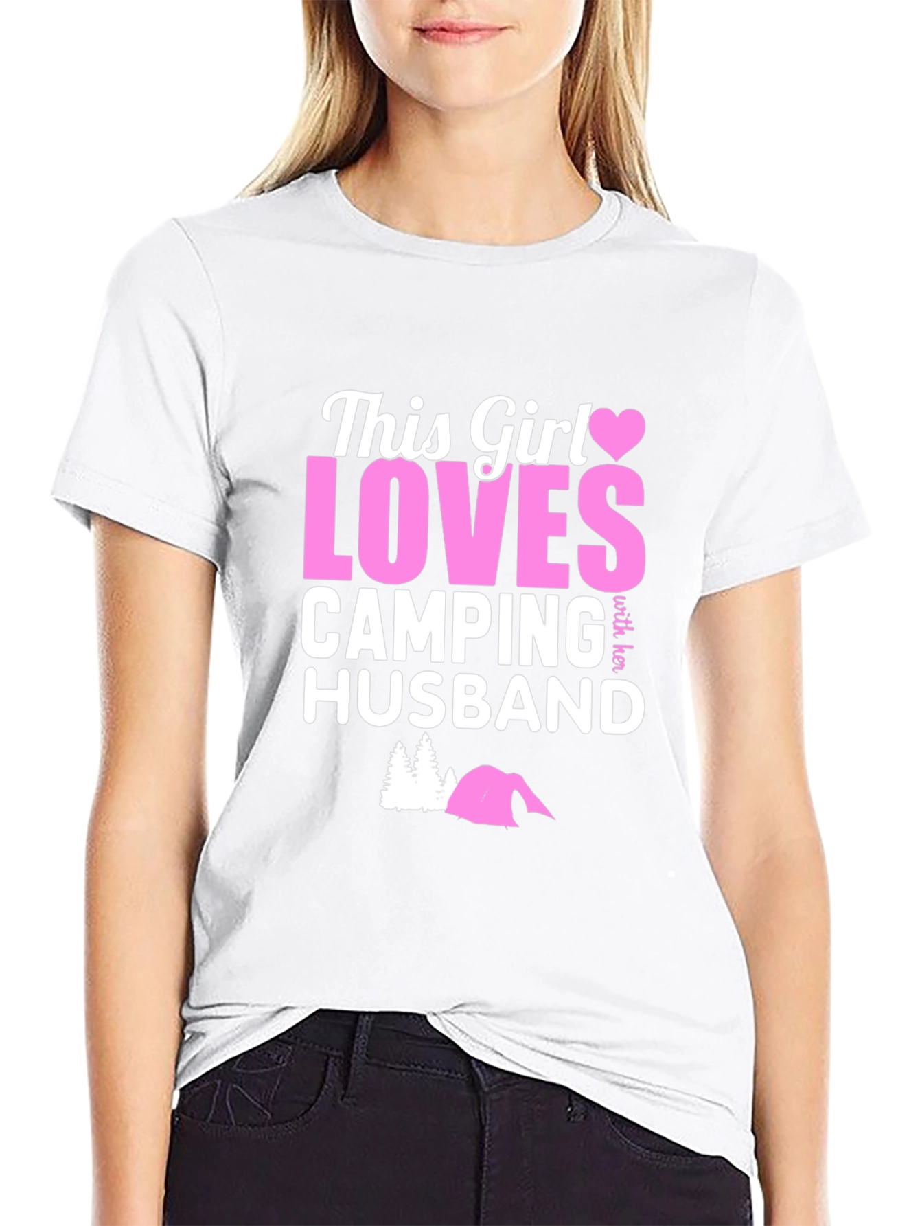 This Girl Loves Camping Husband T-Shirt