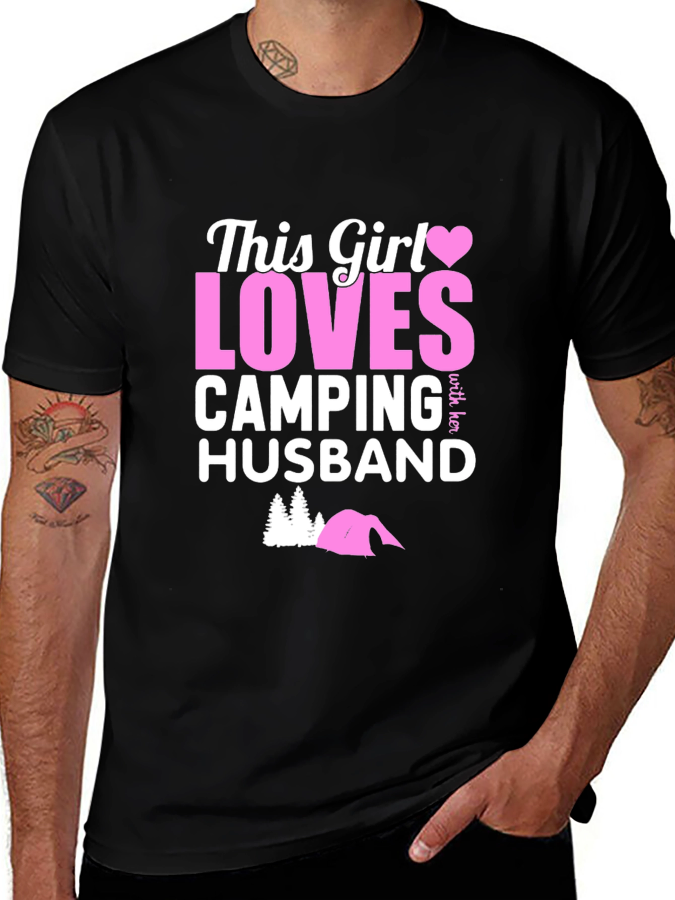 This Girl Loves Camping Husband T-Shirt
