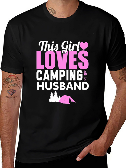 This Girl Loves Camping Husband T-Shirt