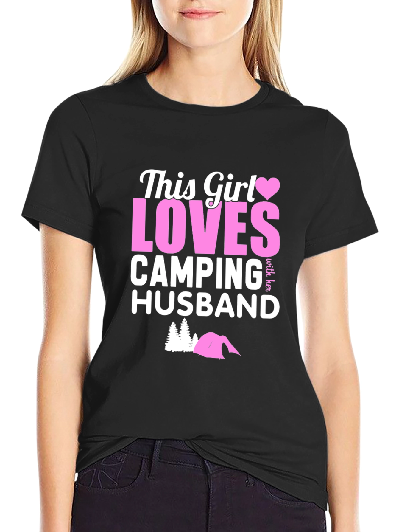 This Girl Loves Camping Husband T-Shirt