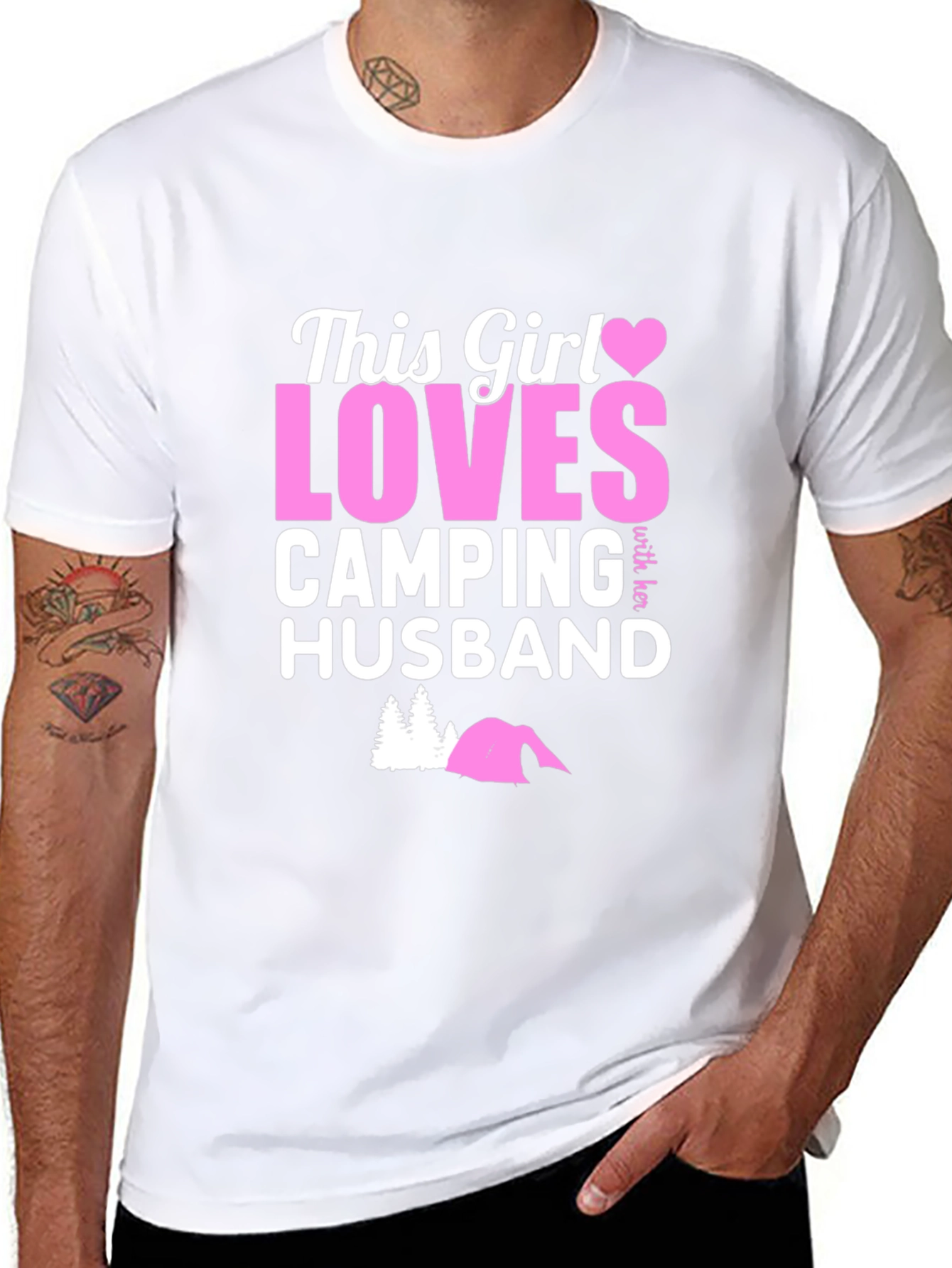 This Girl Loves Camping Husband T-Shirt