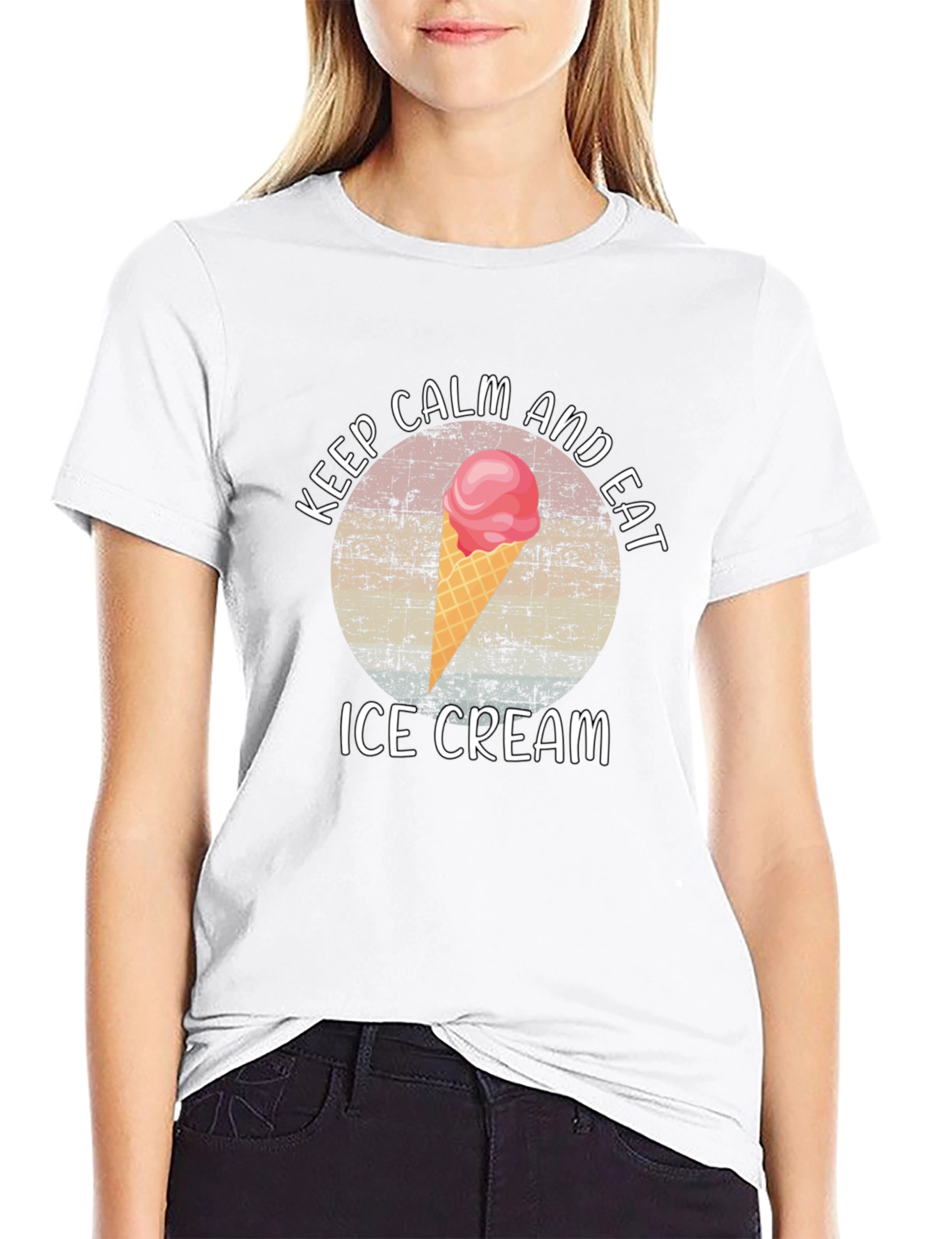 Keep Calm and Eat Ice Cream T-Shirt