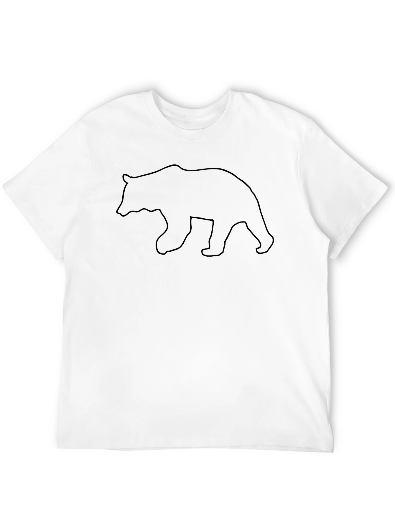 Bear Graphic Tee - Black Cotton T-Shirt
