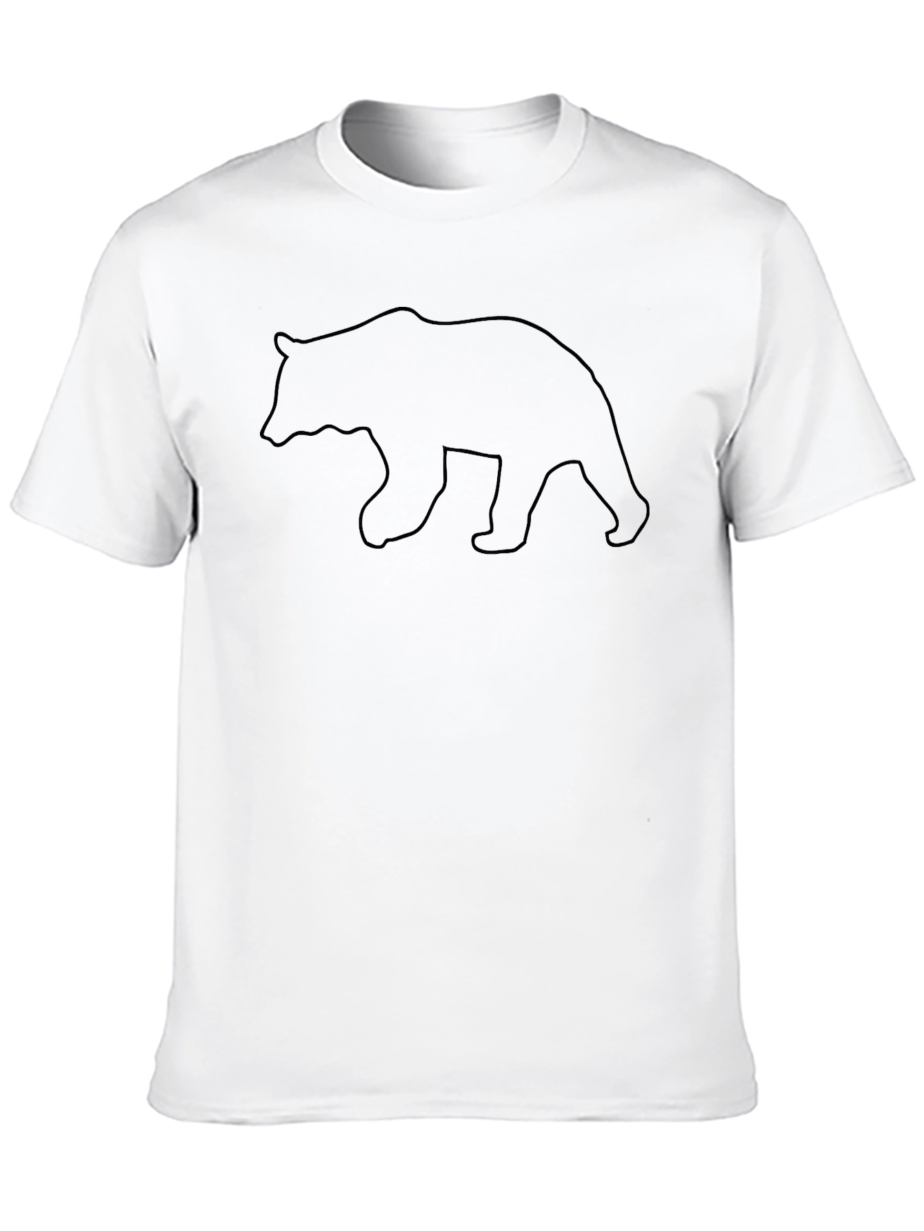 Bear Graphic Tee - Black Cotton T-Shirt