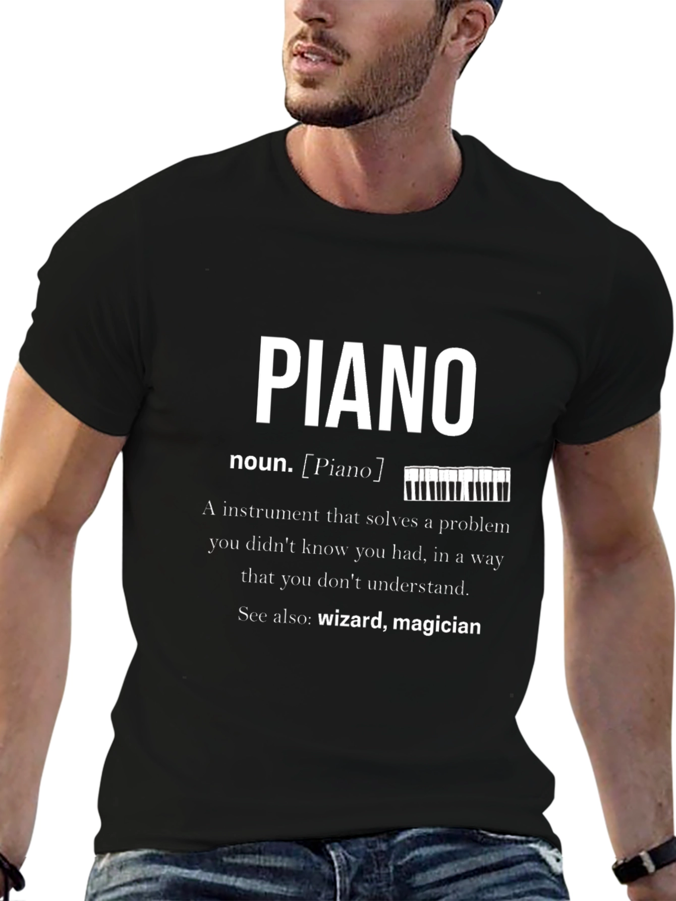 Piano Definition Graphic T-Shirt Musician Gift