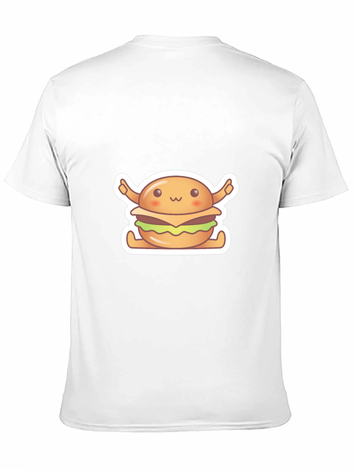 Kawaii Burger Graphic Tee - Unisex Black T-Shirt