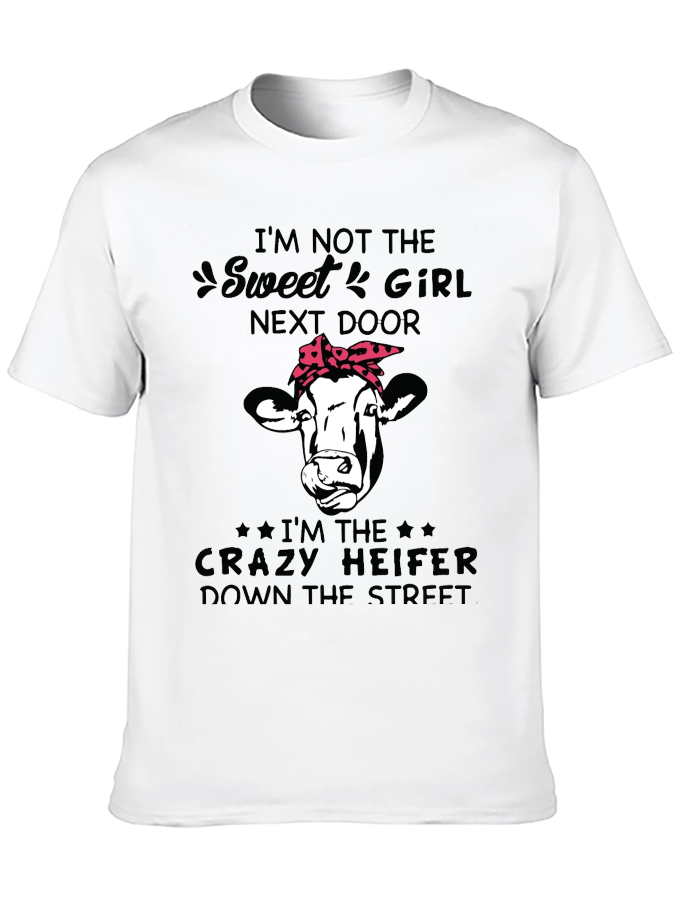 Crazy Heifer Graphic Tee - Funny Cow T-Shirt