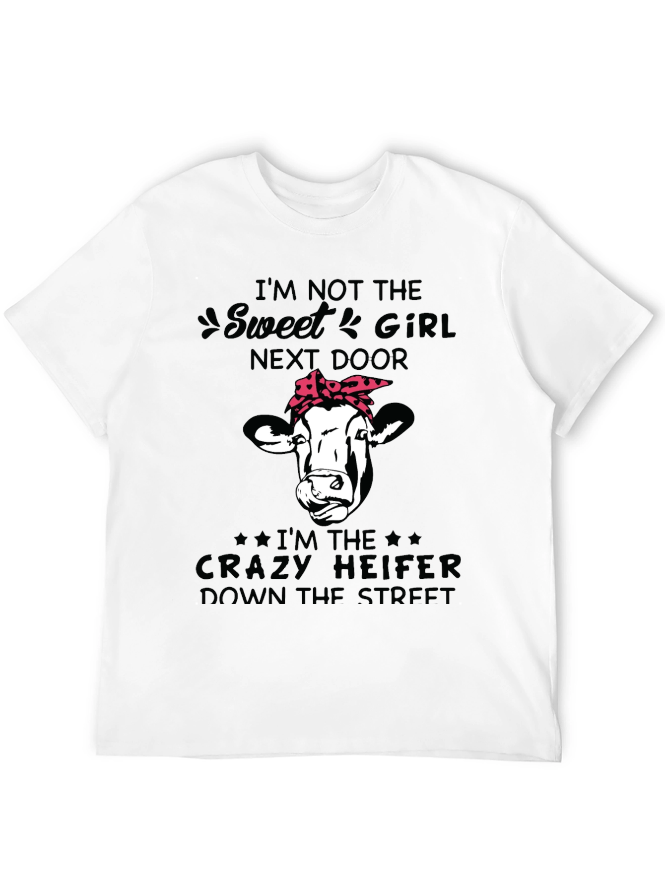 Crazy Heifer Graphic Tee - Funny Cow T-Shirt