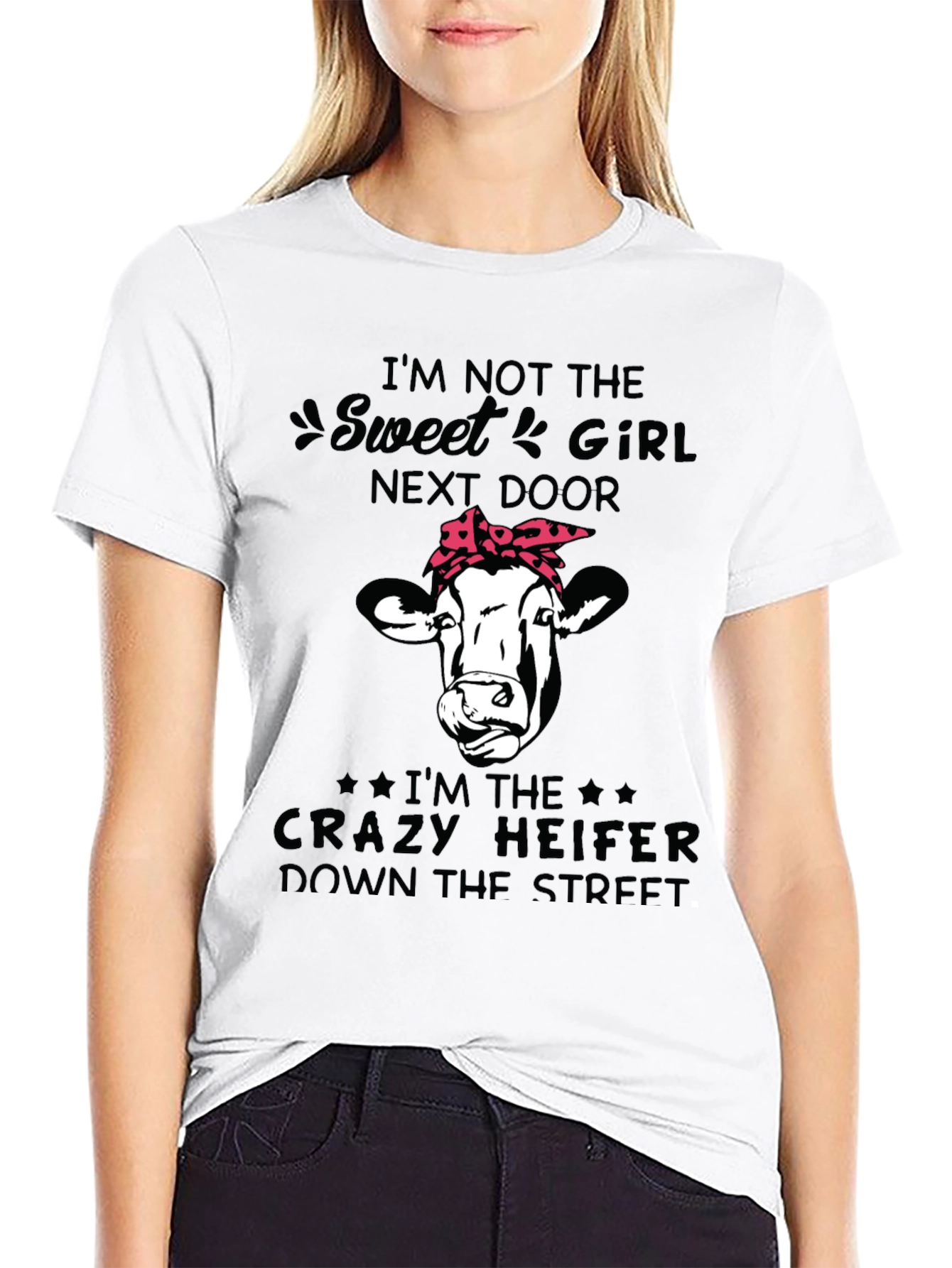 Crazy Heifer Graphic Tee - Funny Cow T-Shirt