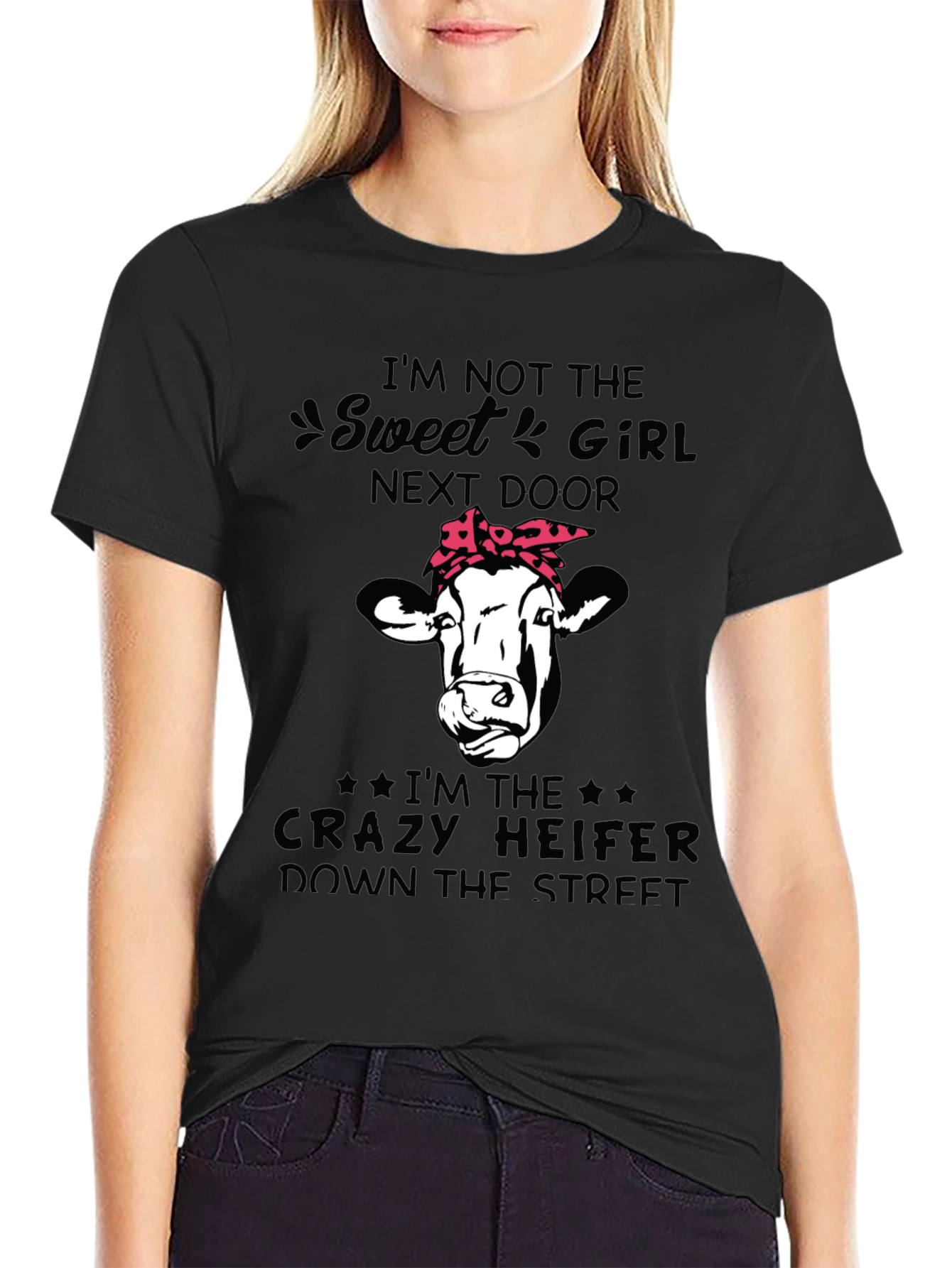 Crazy Heifer Graphic Tee - Funny Cow T-Shirt