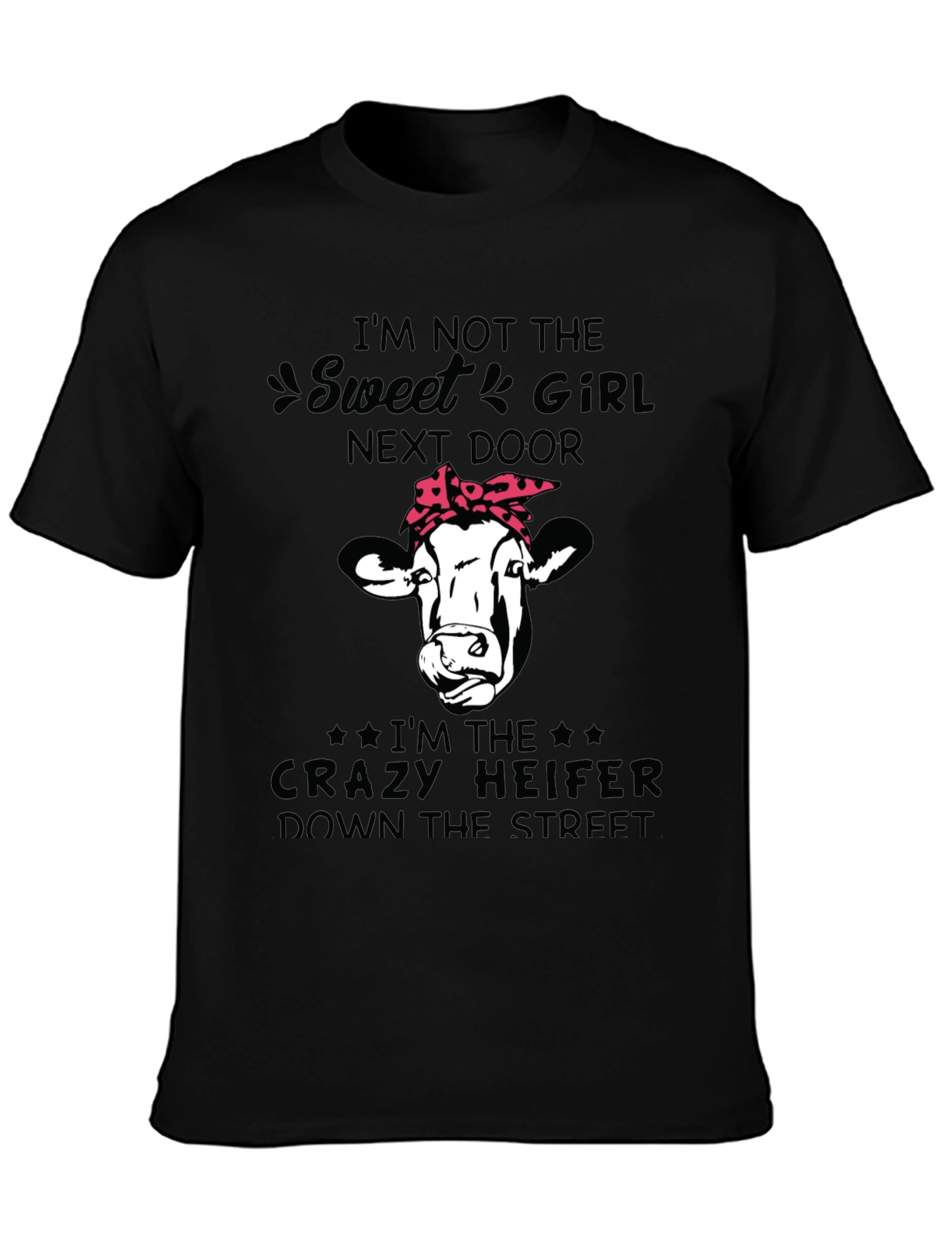 Crazy Heifer Graphic Tee - Funny Cow T-Shirt