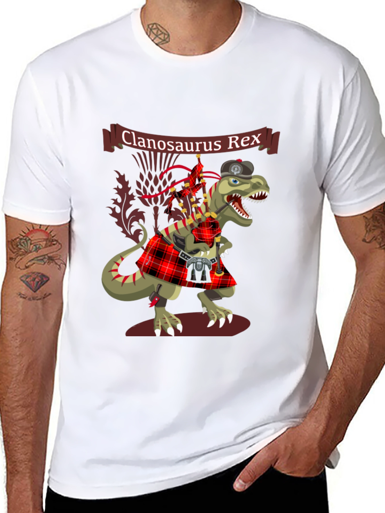 Clanosaurus Rex T-Shirt - Scottish Dinosaur Tee