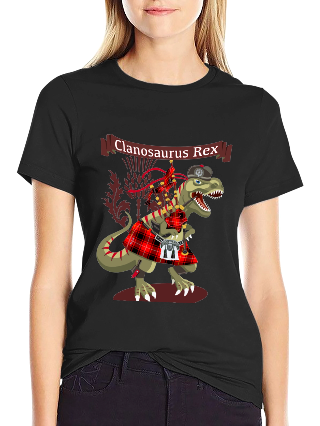 Clanosaurus Rex T-Shirt - Scottish Dinosaur Tee