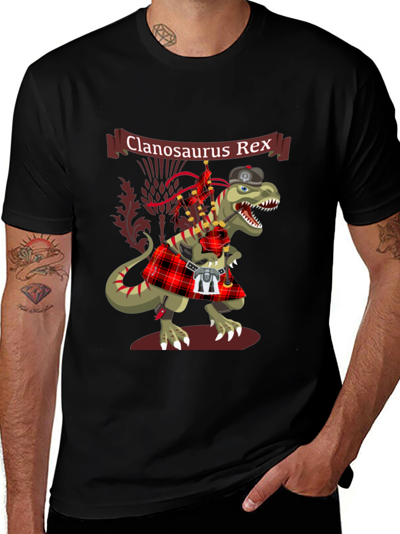 Clanosaurus Rex T-Shirt - Scottish Dinosaur Tee