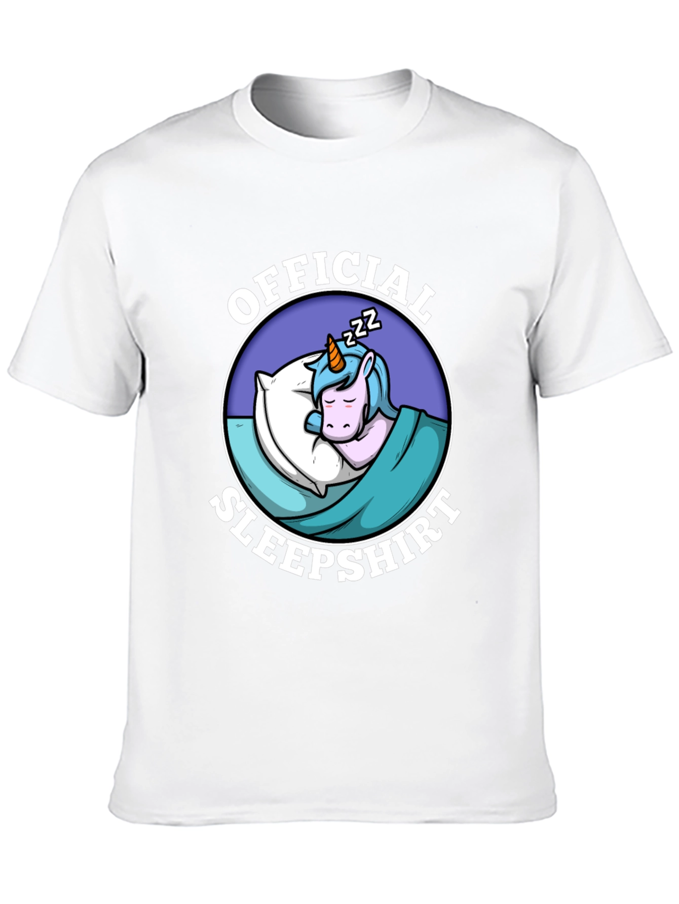 Official Sleepshirt: Sleeping Unicorn Black T-Shirt