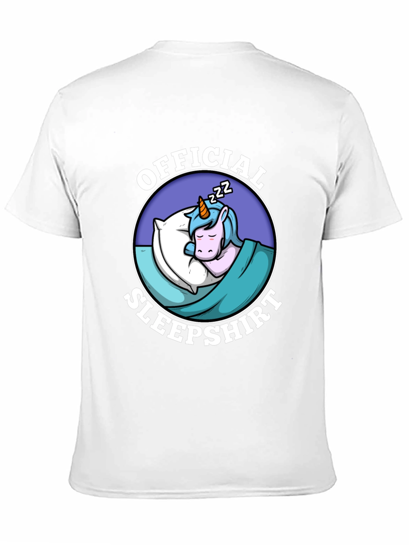 Official Sleepshirt: Sleeping Unicorn Black T-Shirt