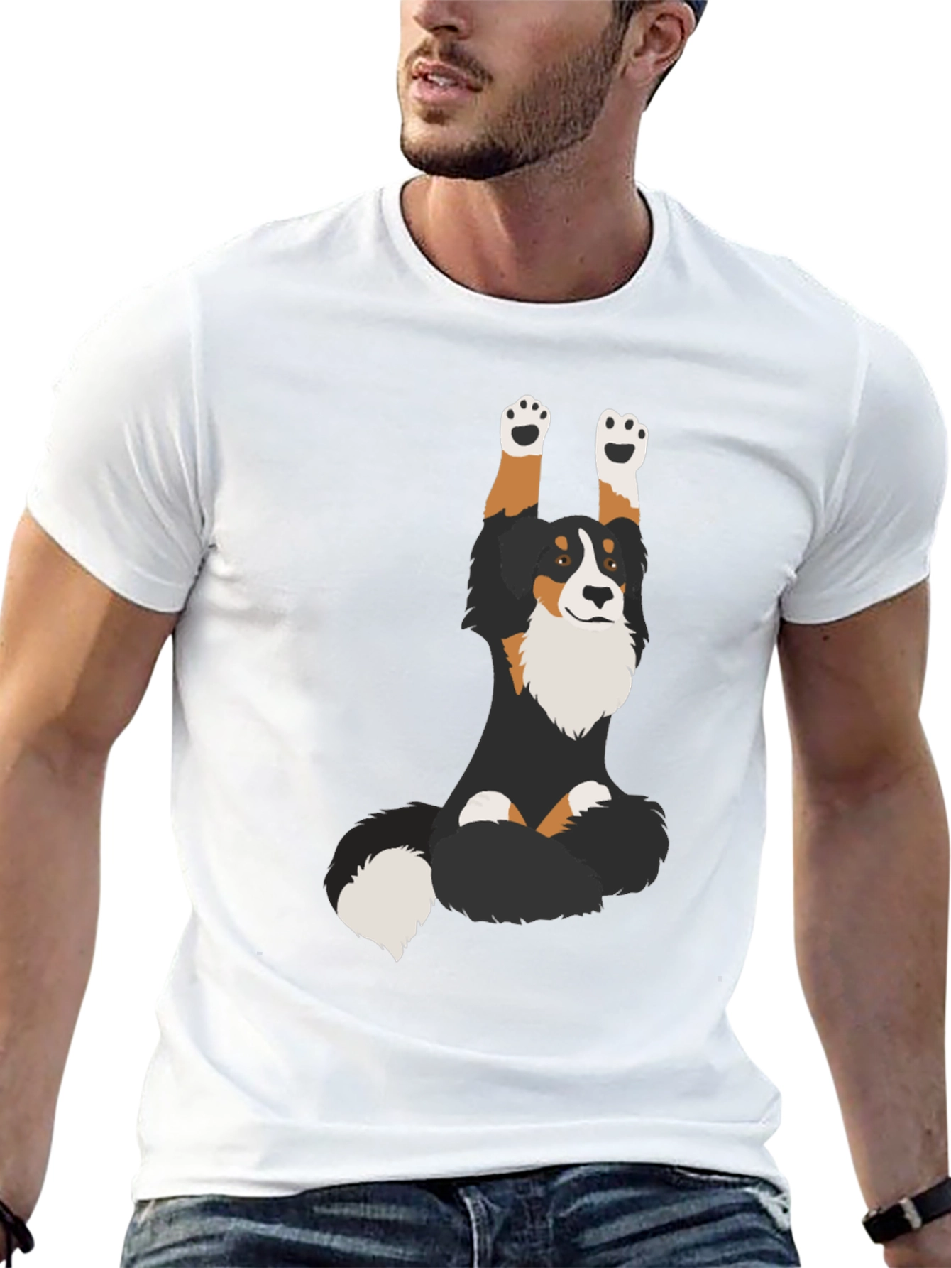 Yoga Dog Graphic Tee - Black Unisex T-Shirt